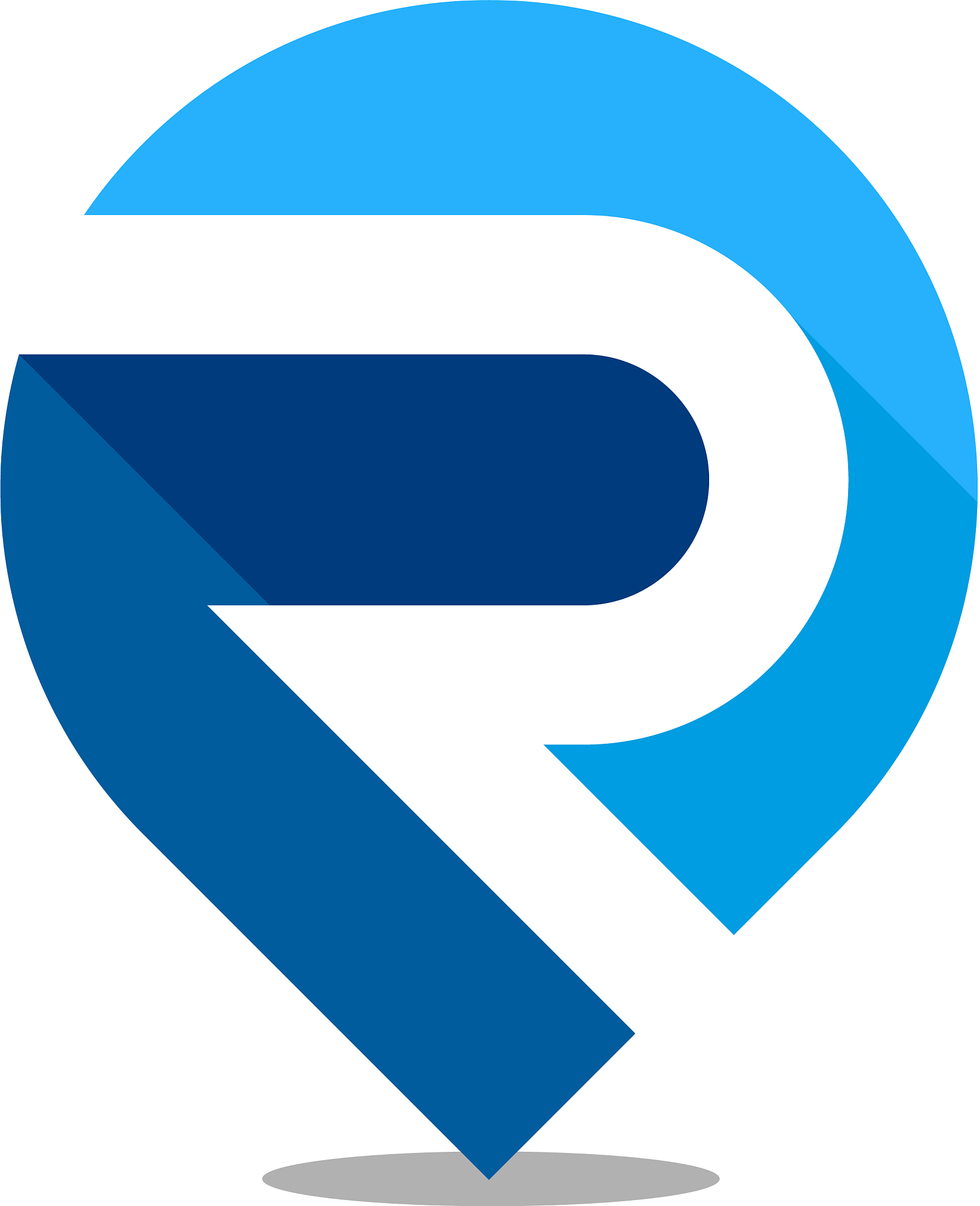 pin letter r logo icon design