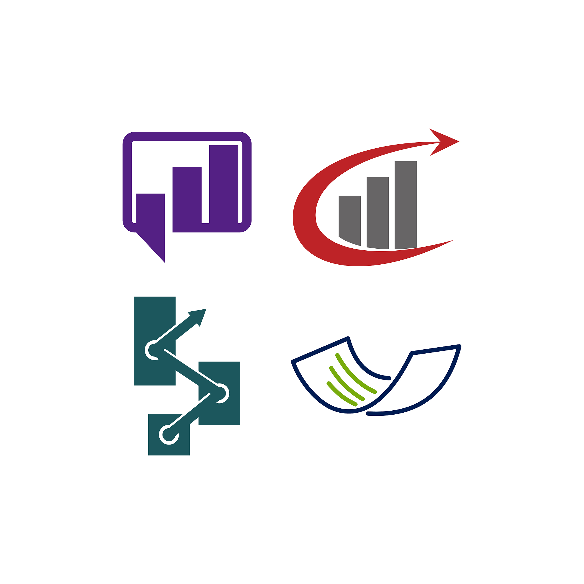 accounting tax financial business logo design set template vecto