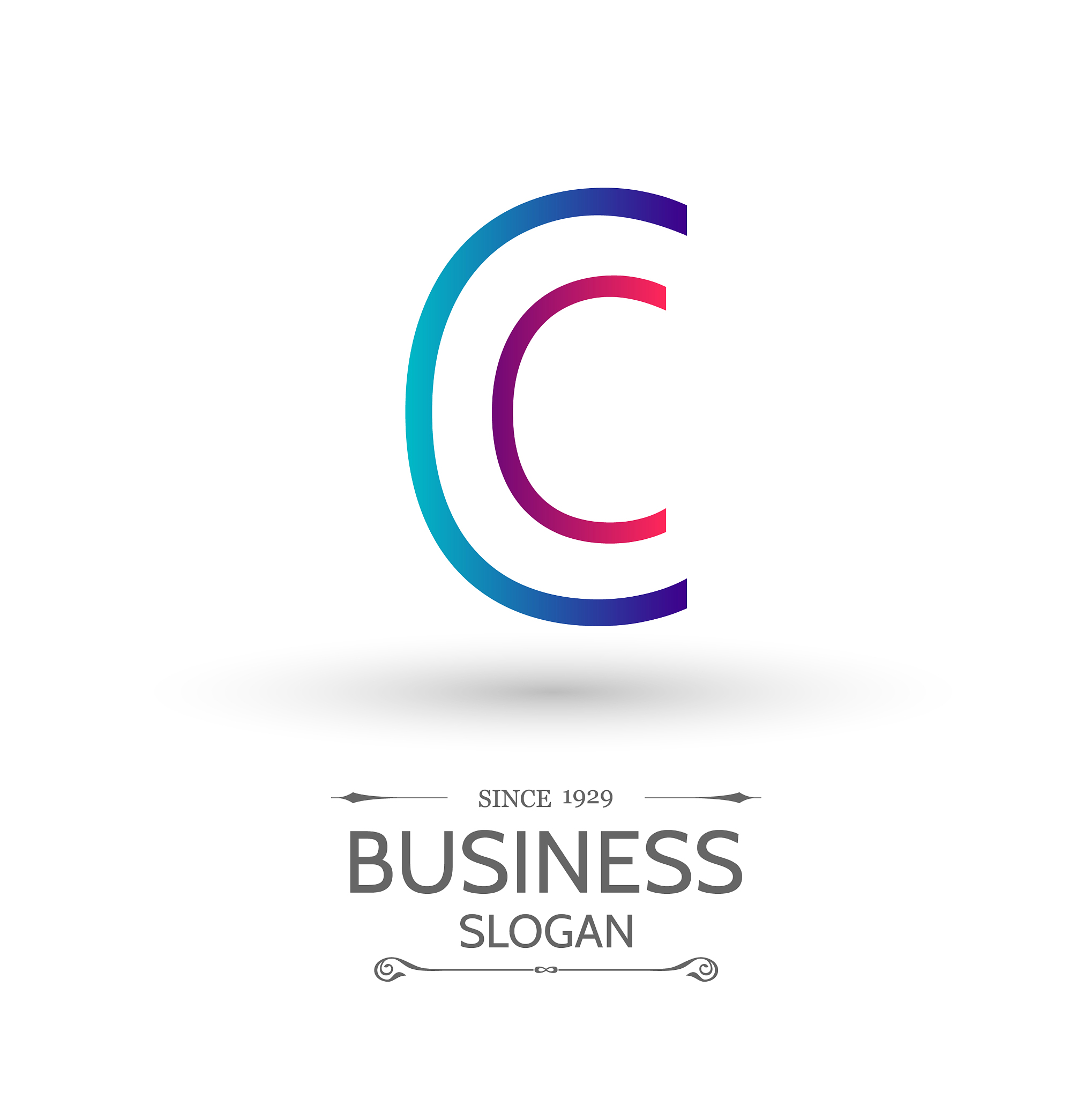 alphabetic logo design with elegent design and
