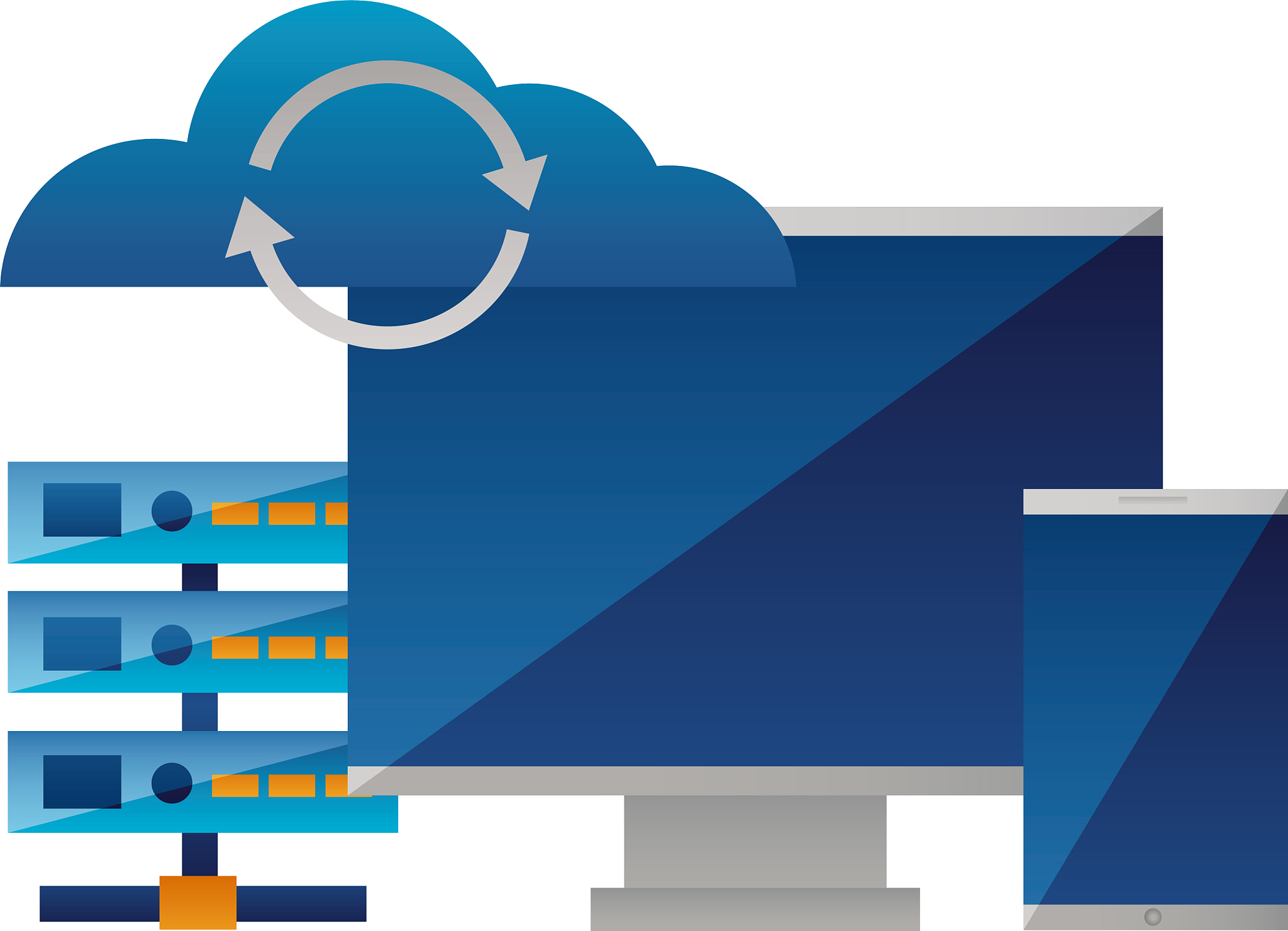 computer phone database server cloud storage