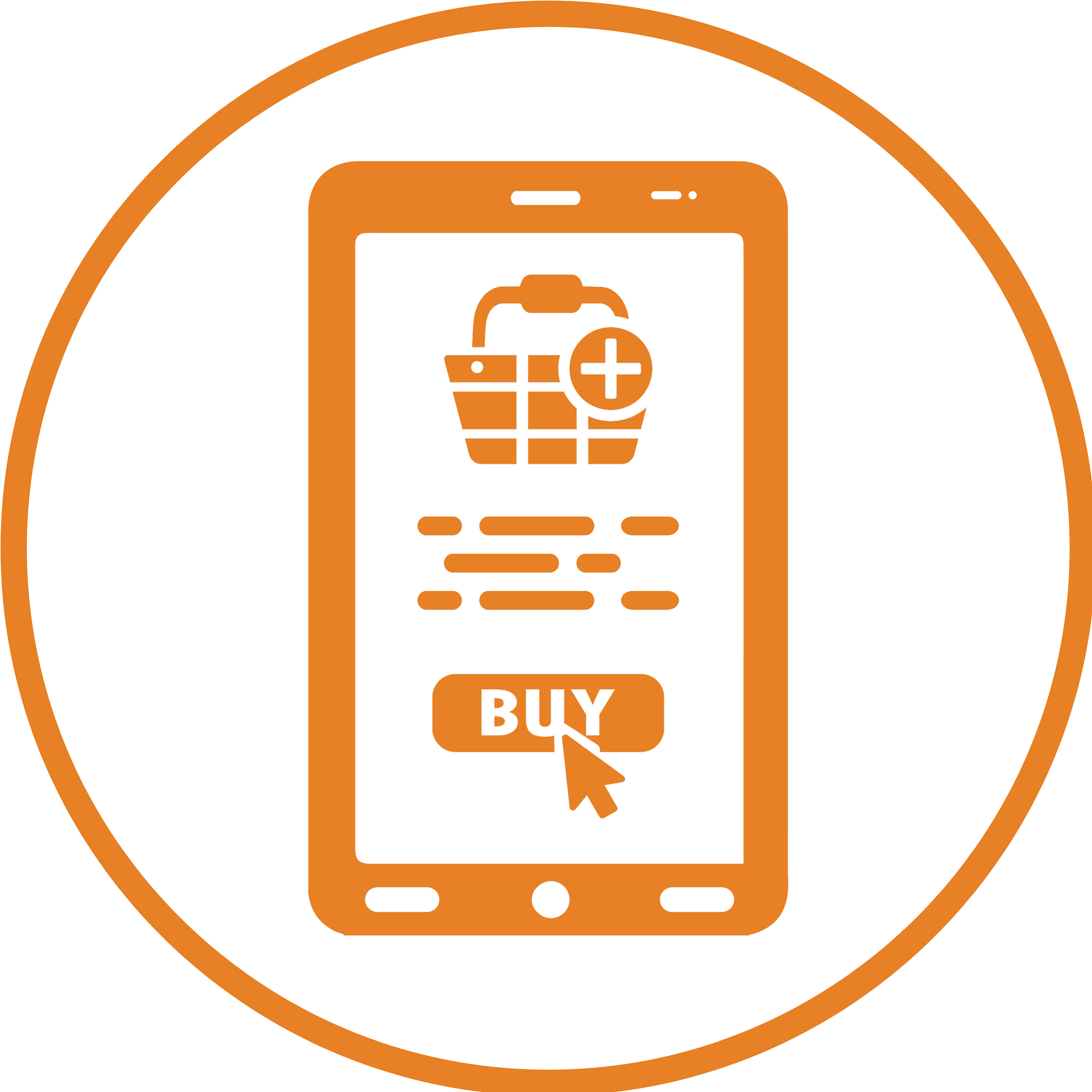 mobile shopping icon ecommerce buy online