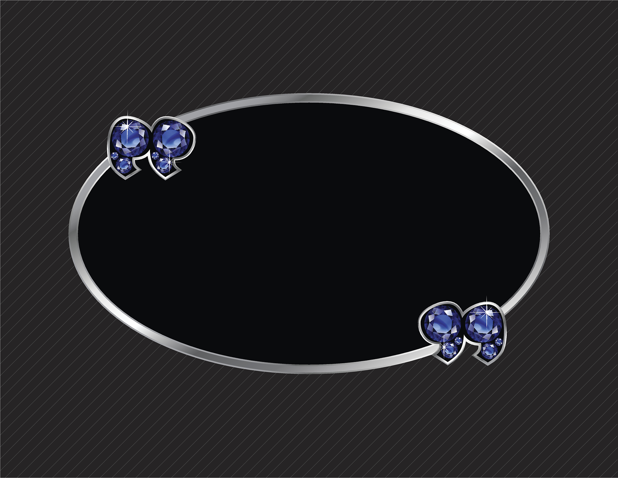 sapphire oval jeweled speech bubble