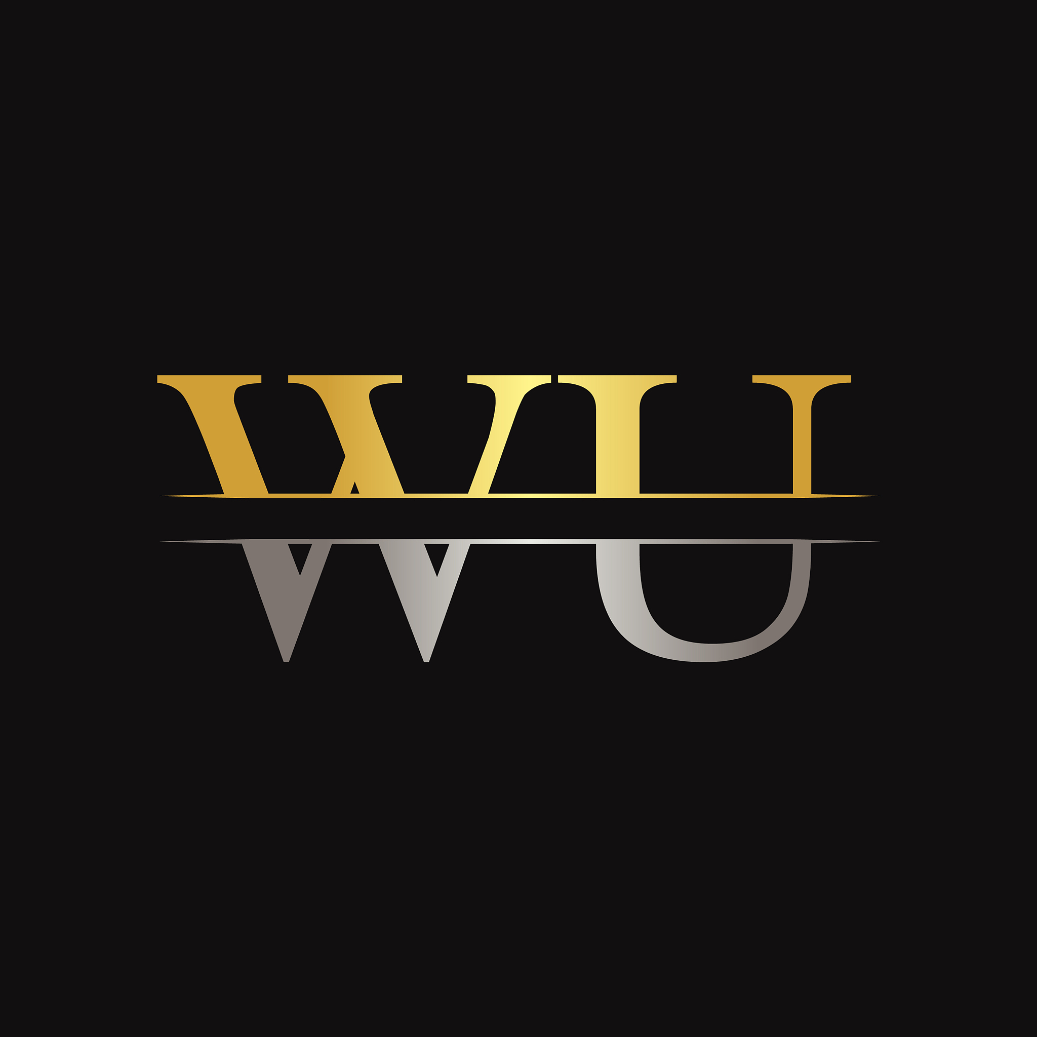 initial wu letter linked logo creative letter wu
