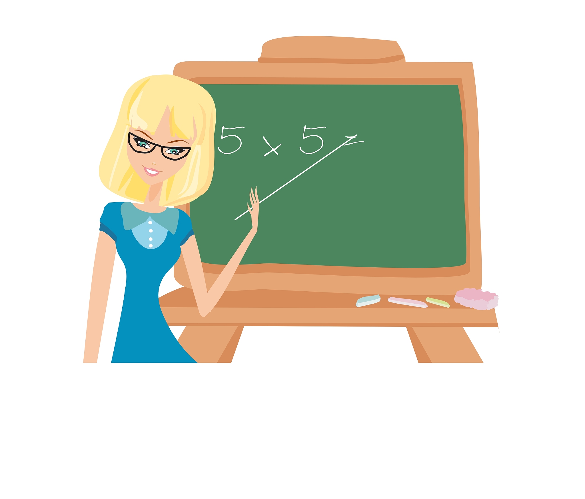 teacher at the blackboard