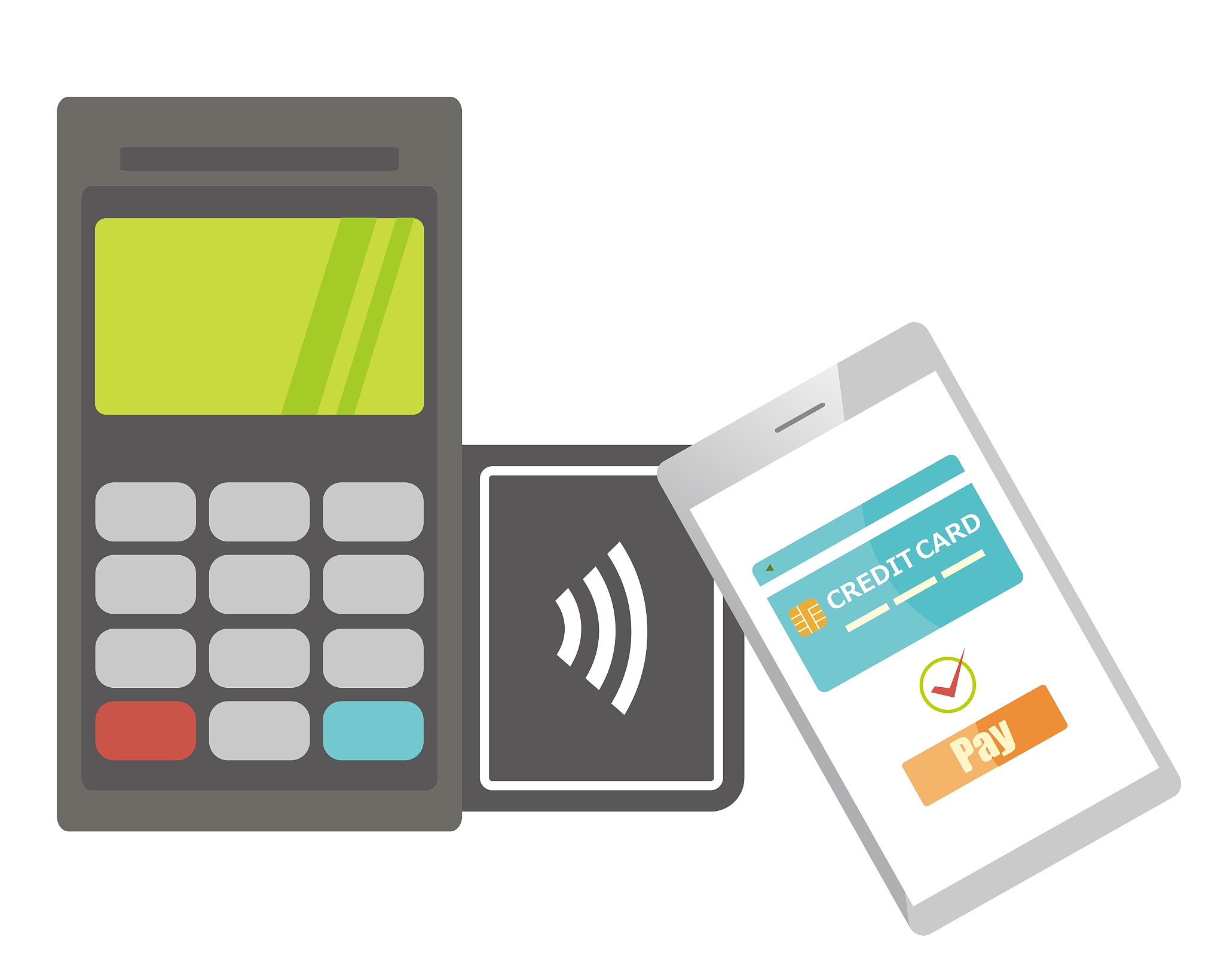 online payment. smartphone. vector illustration . electronic pay