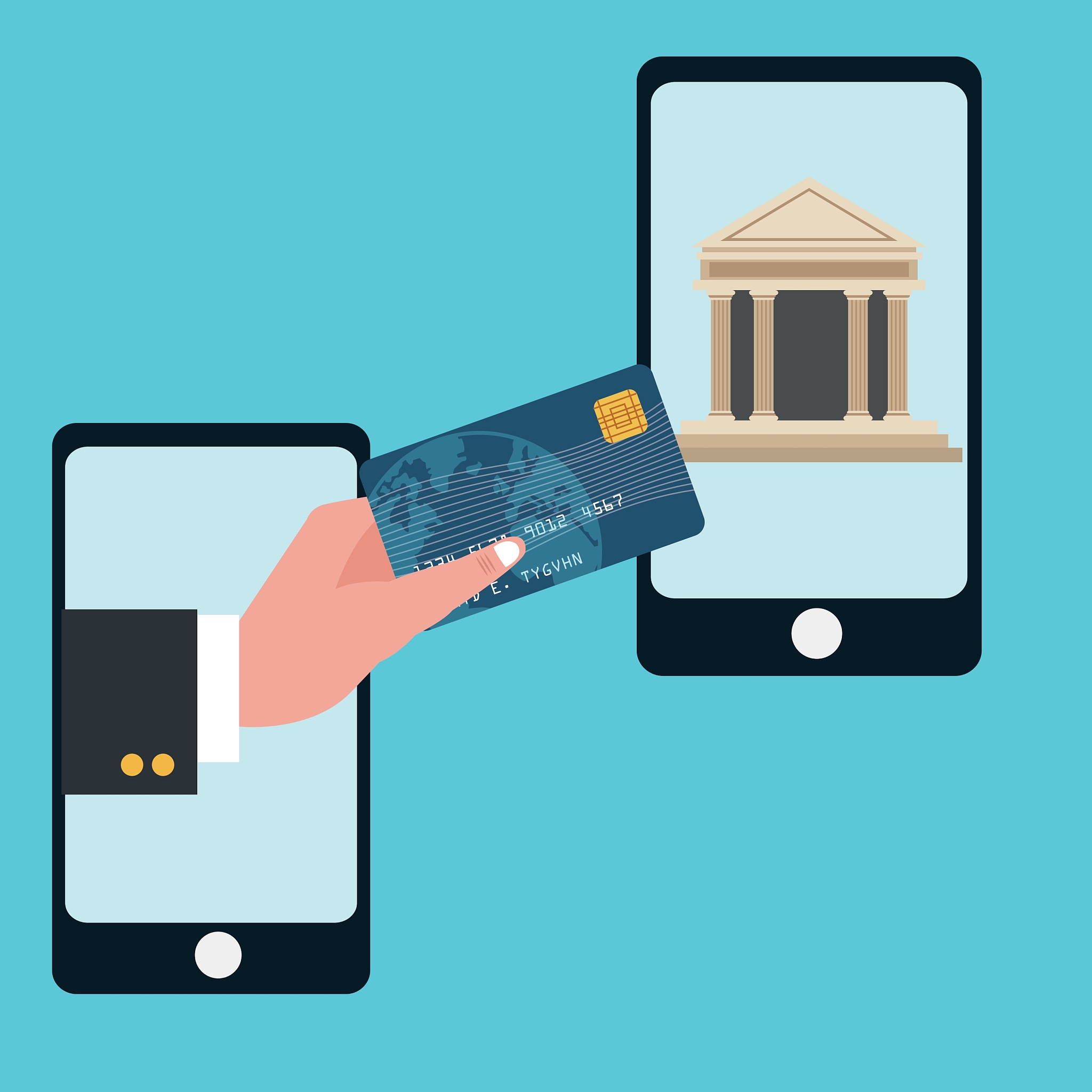 smartphone of shopping and payment design