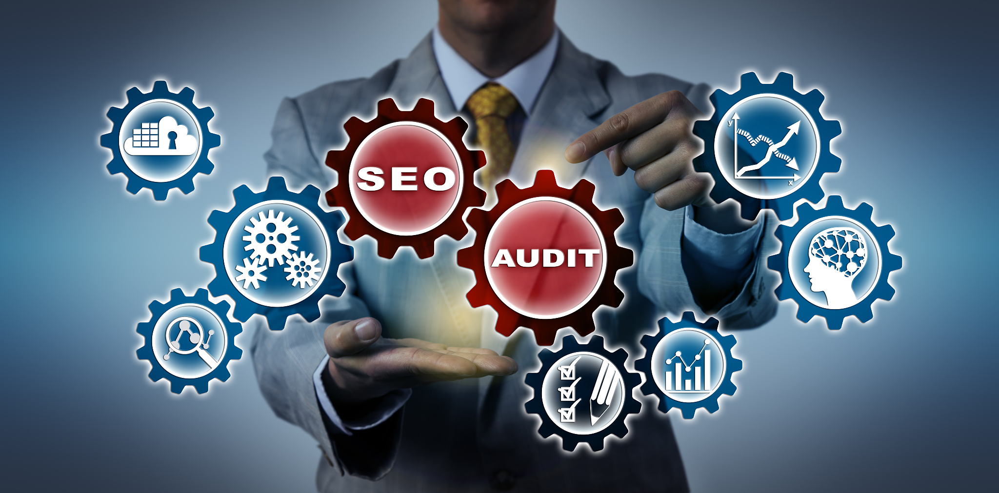 unrecognizable accountant reminding of seo audit