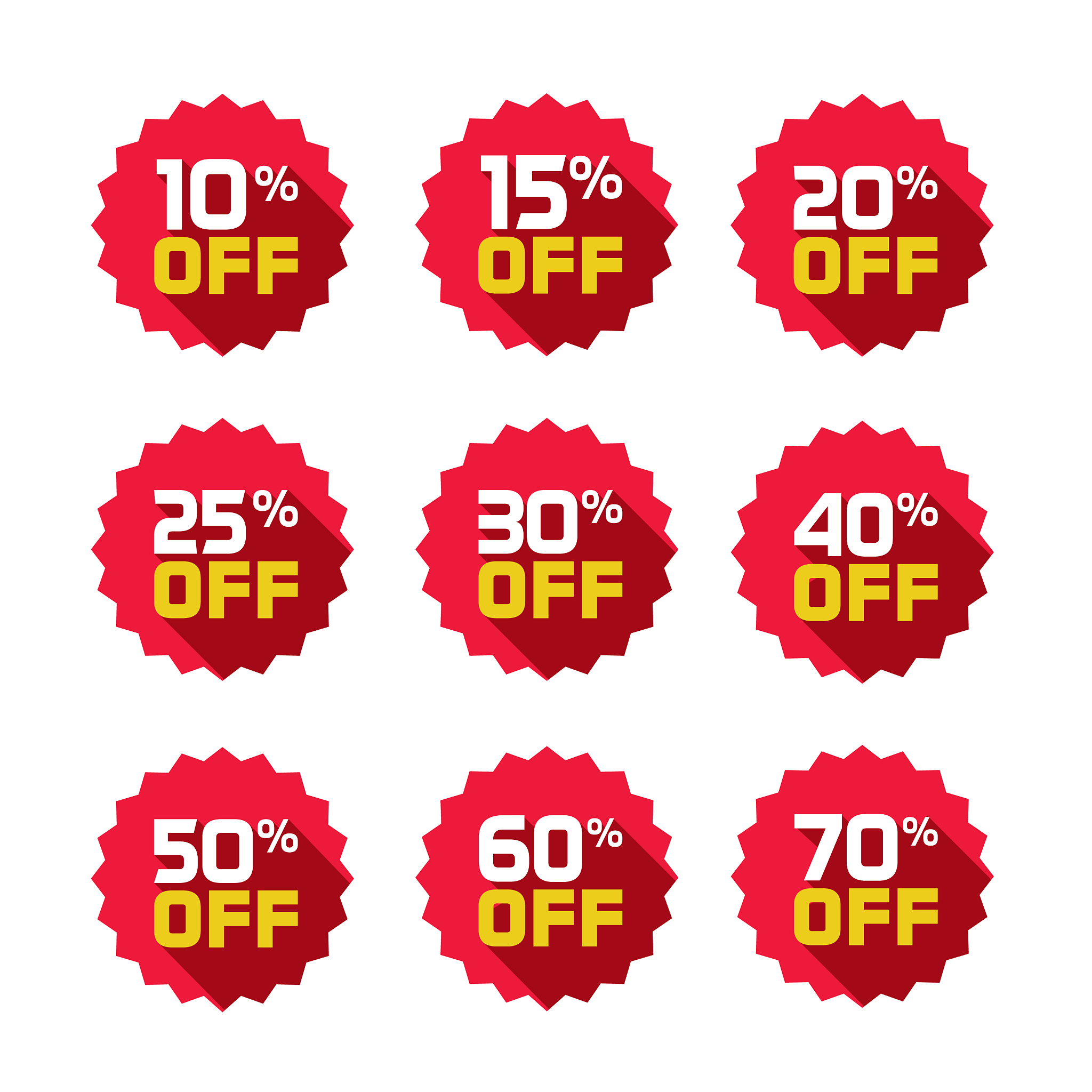 sale tags set badges template 10 off 15