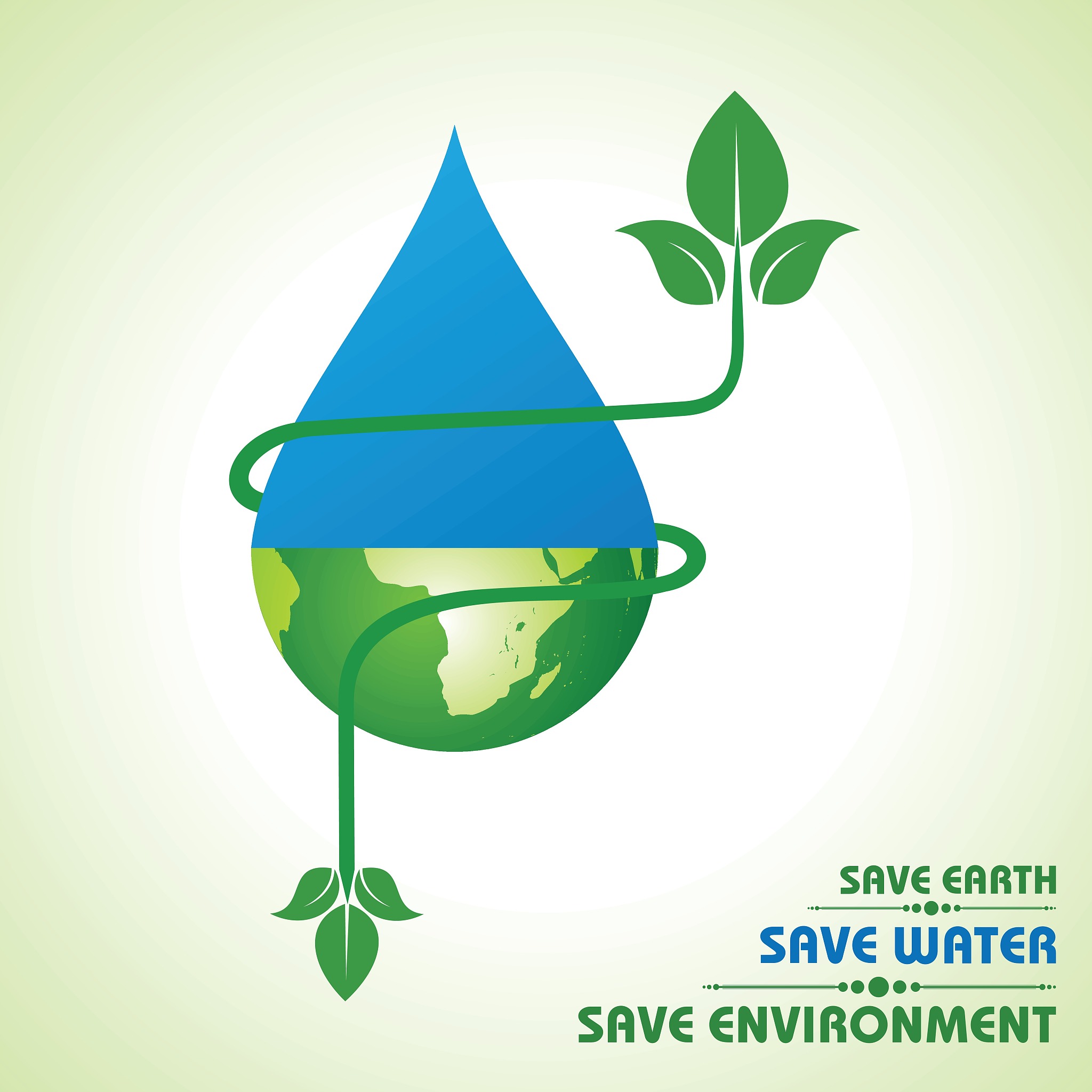 save earth,water and environment concept