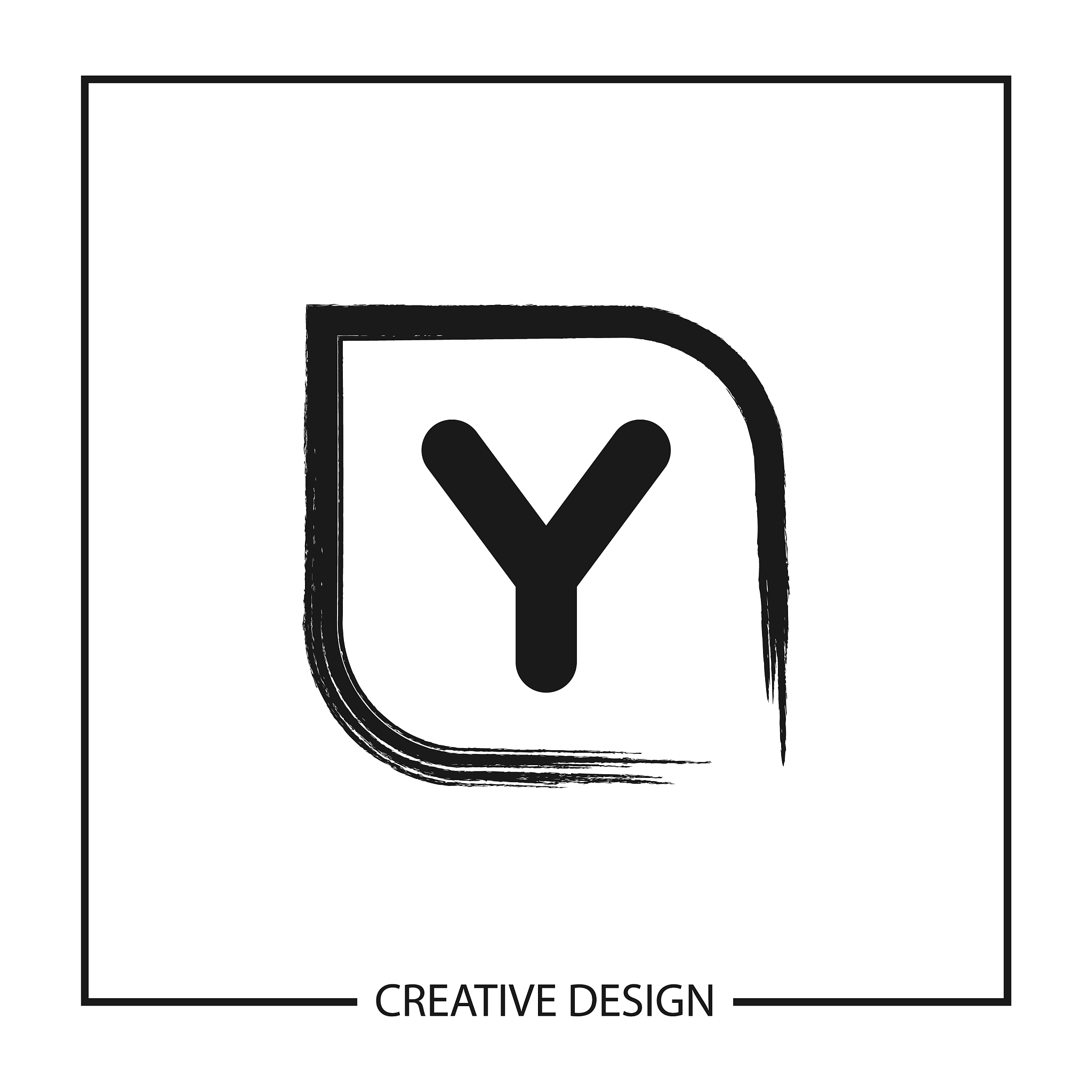 initial letter y logo template design