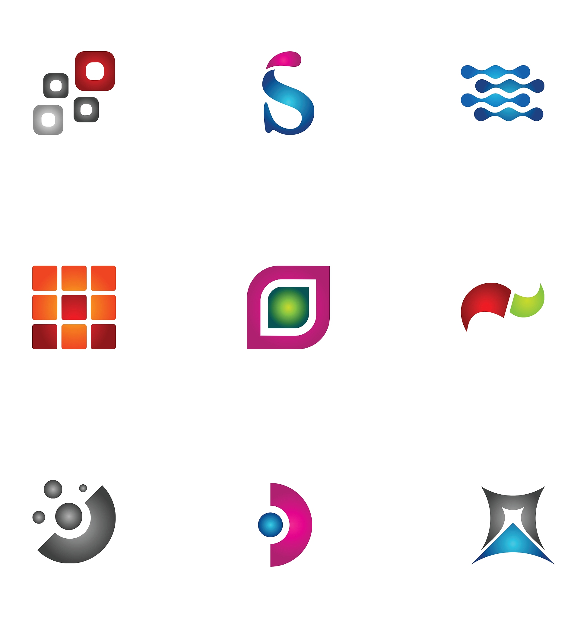 logo design elements set 75