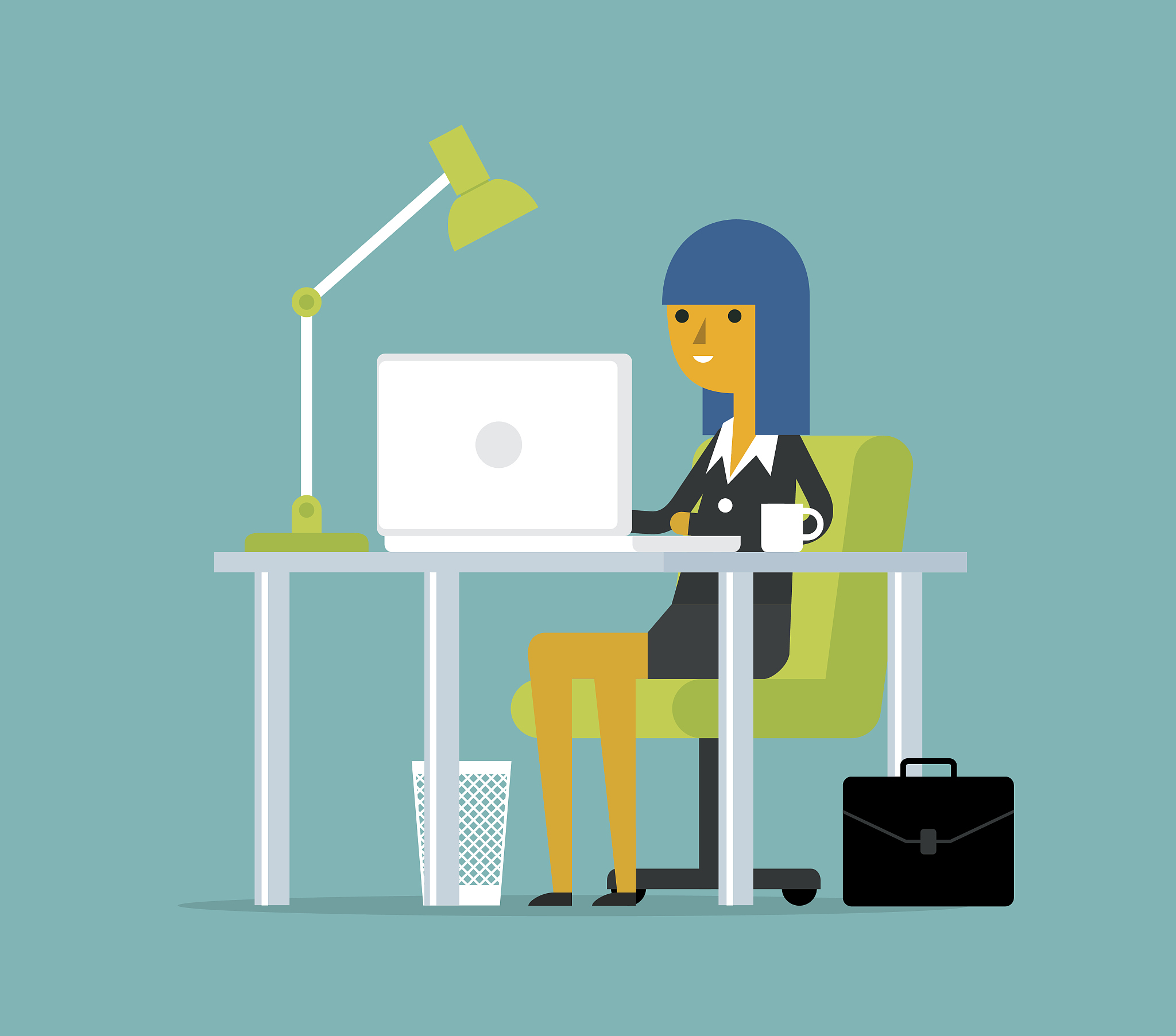 businesswoman working on computer