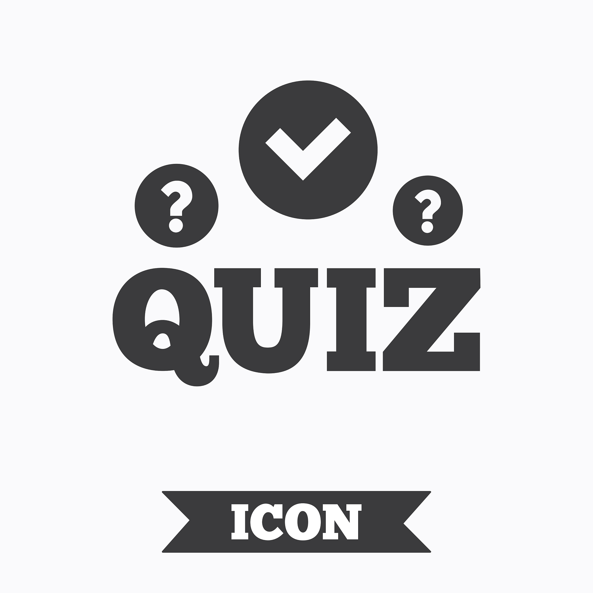 quiz sign icon questions and answers game