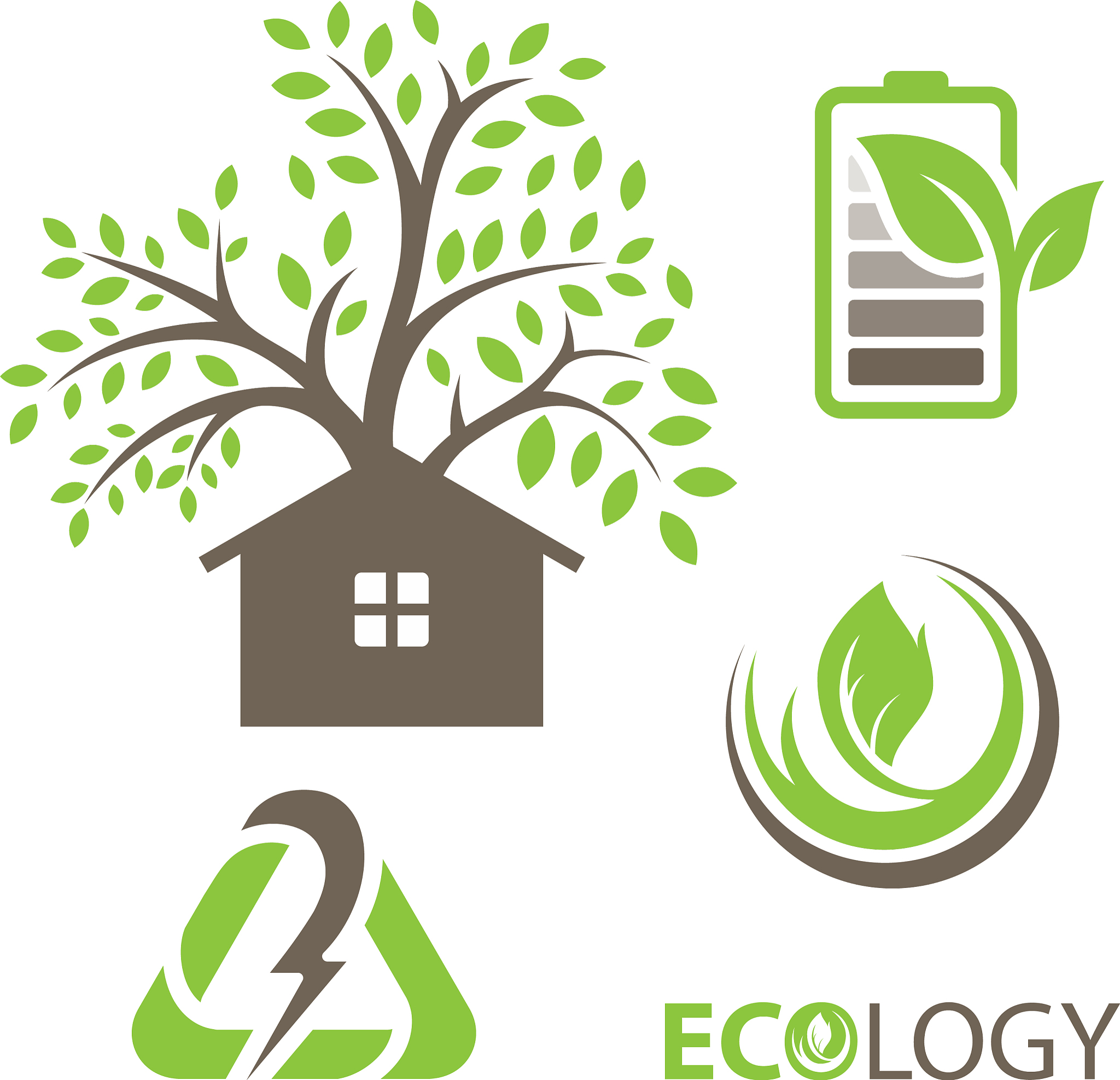 set of ecology icons