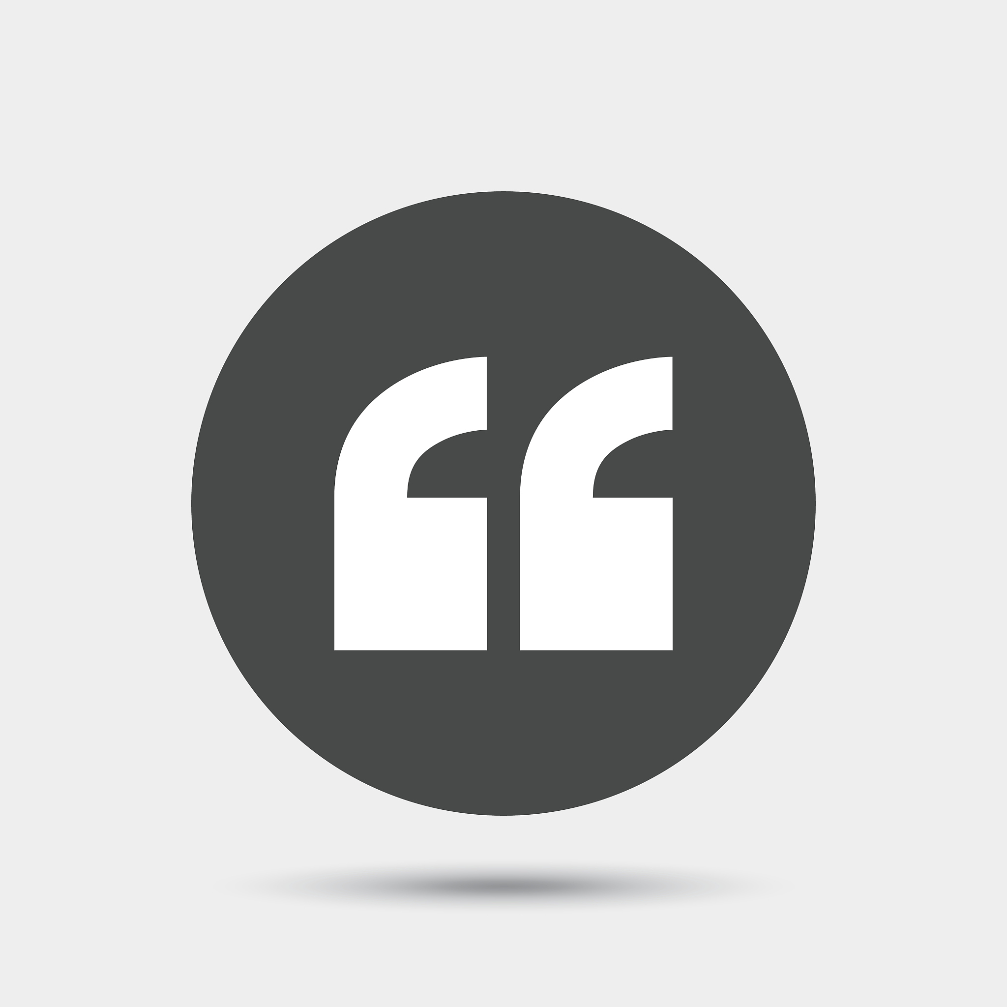 quote sign icon. quotation mark symbol.