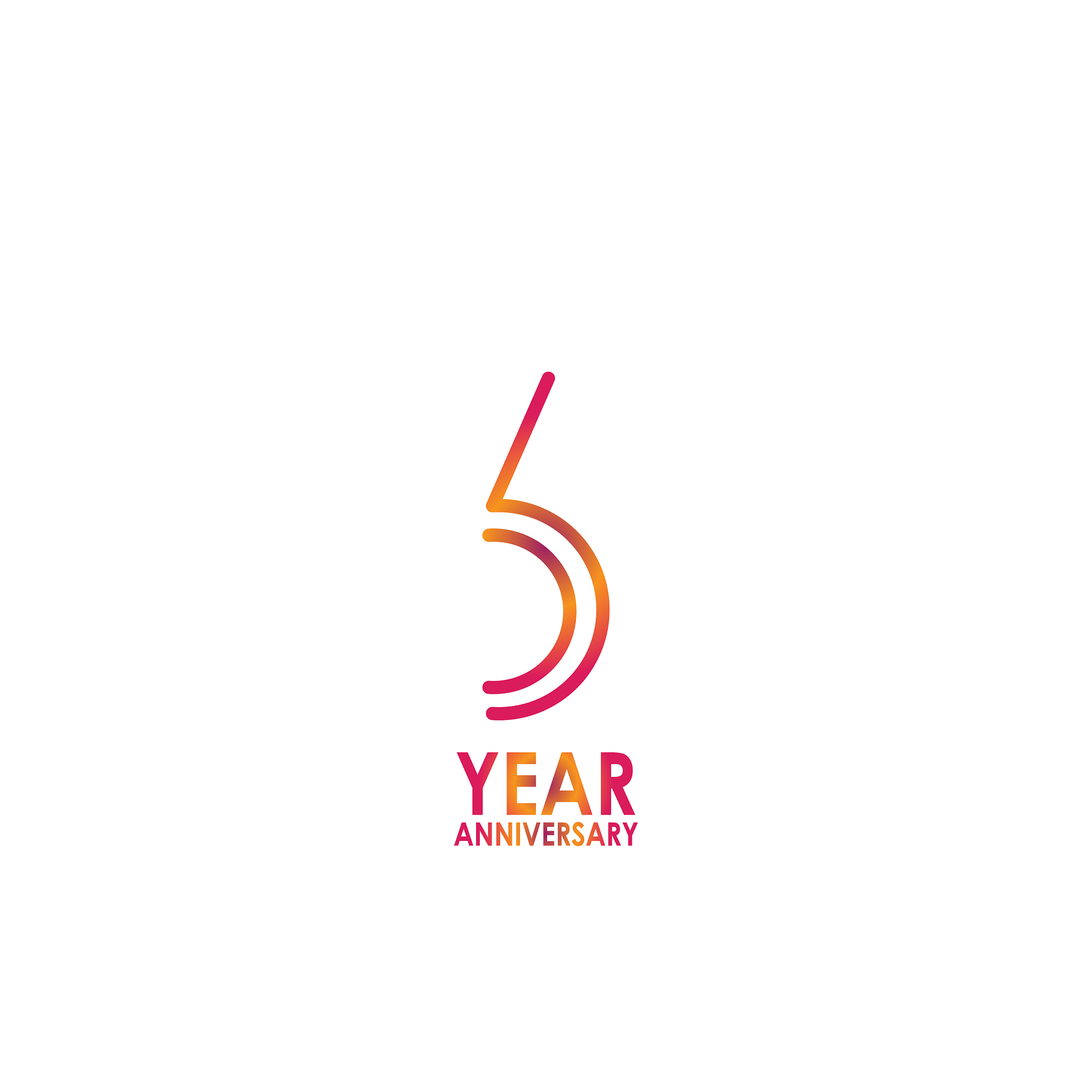 6 year anniversary celebration template design