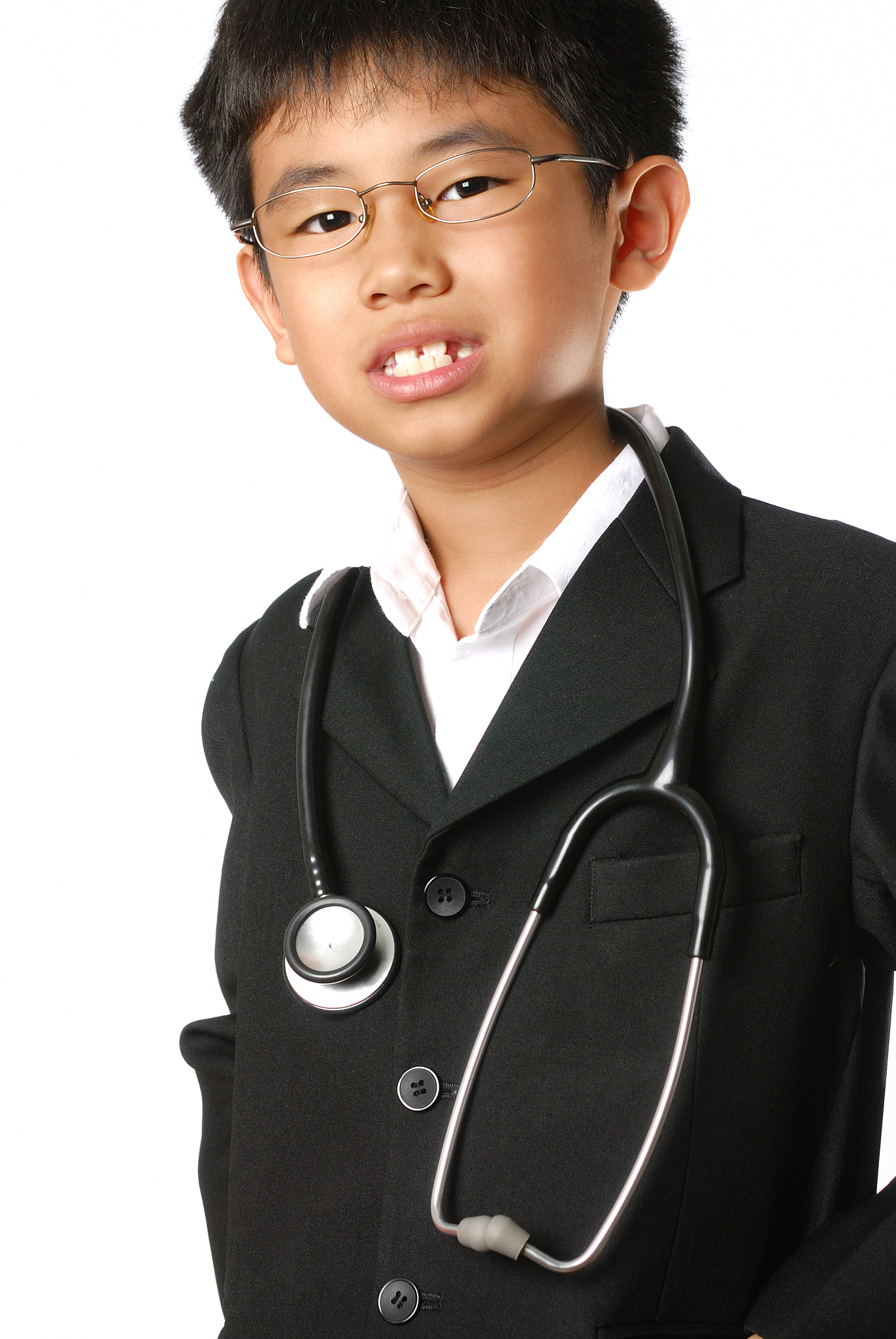 boy in suit with stethoscope