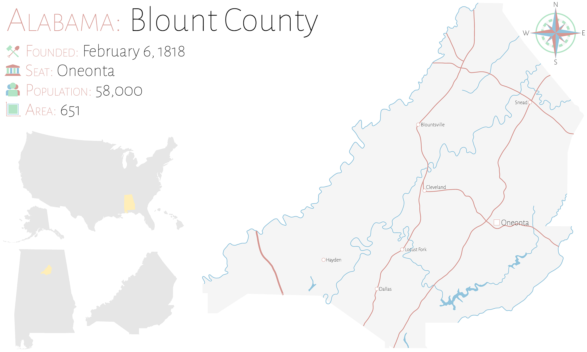 map blount county in alabama