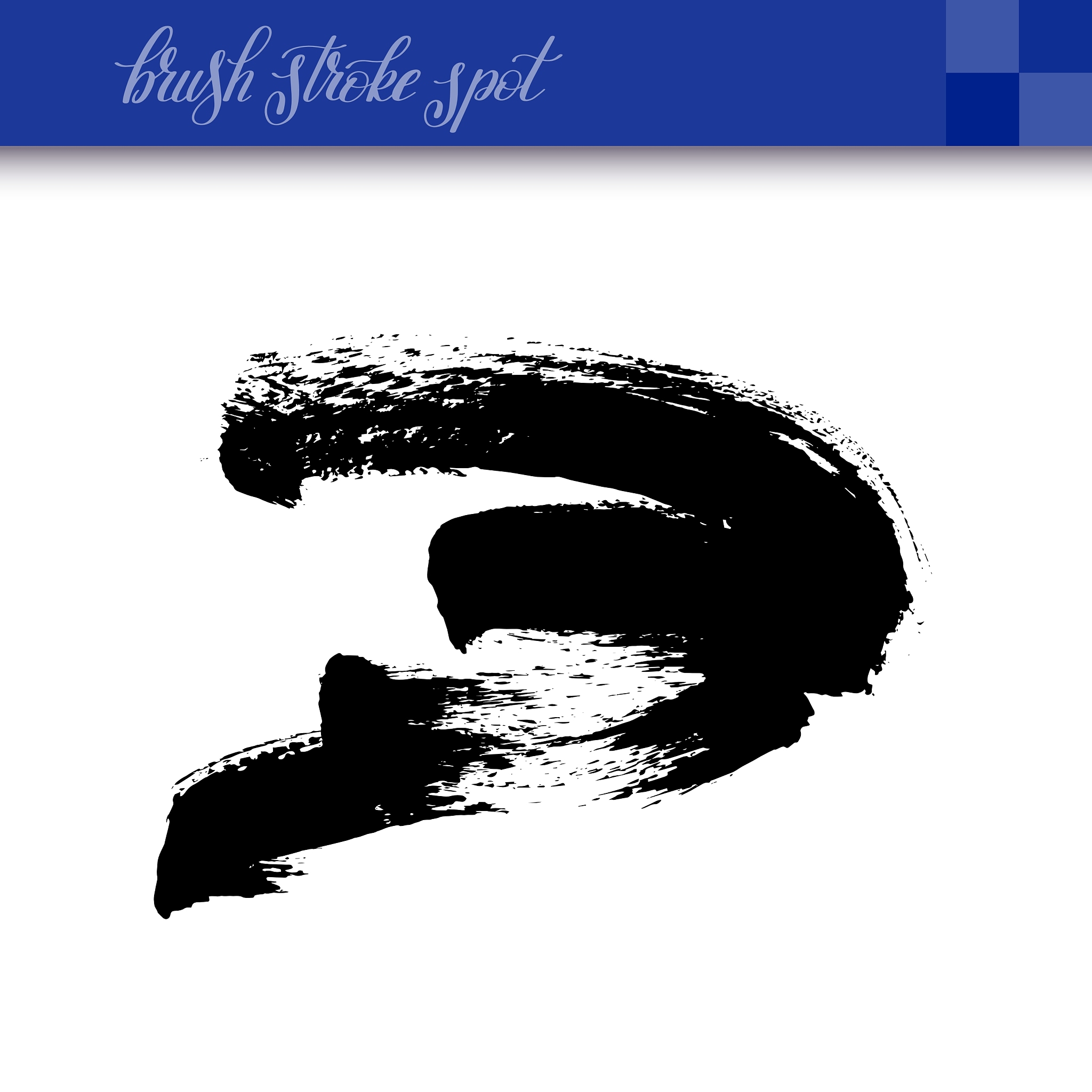 black ink abstract hand drawing brush strokes spot