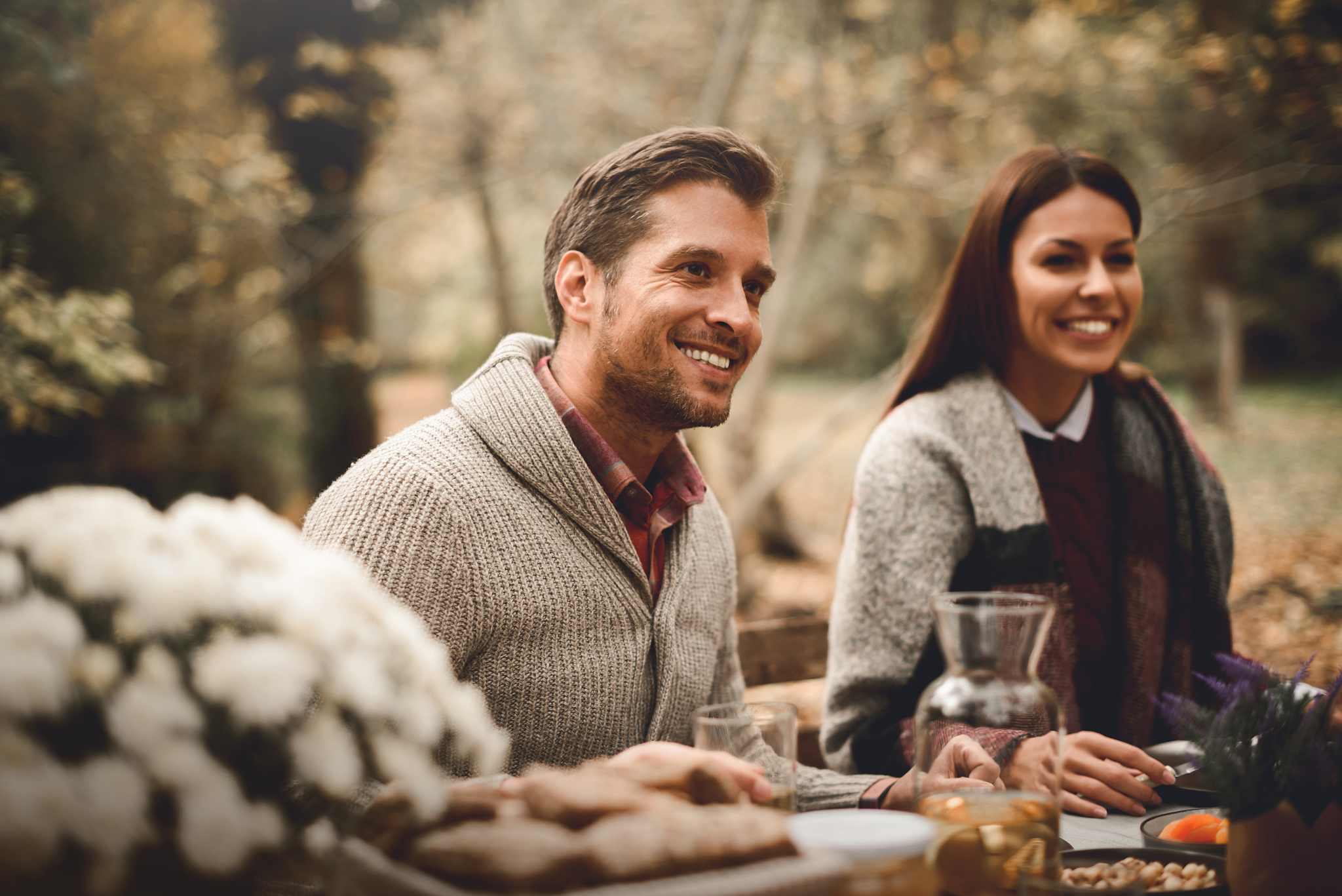 enjoying lunch together