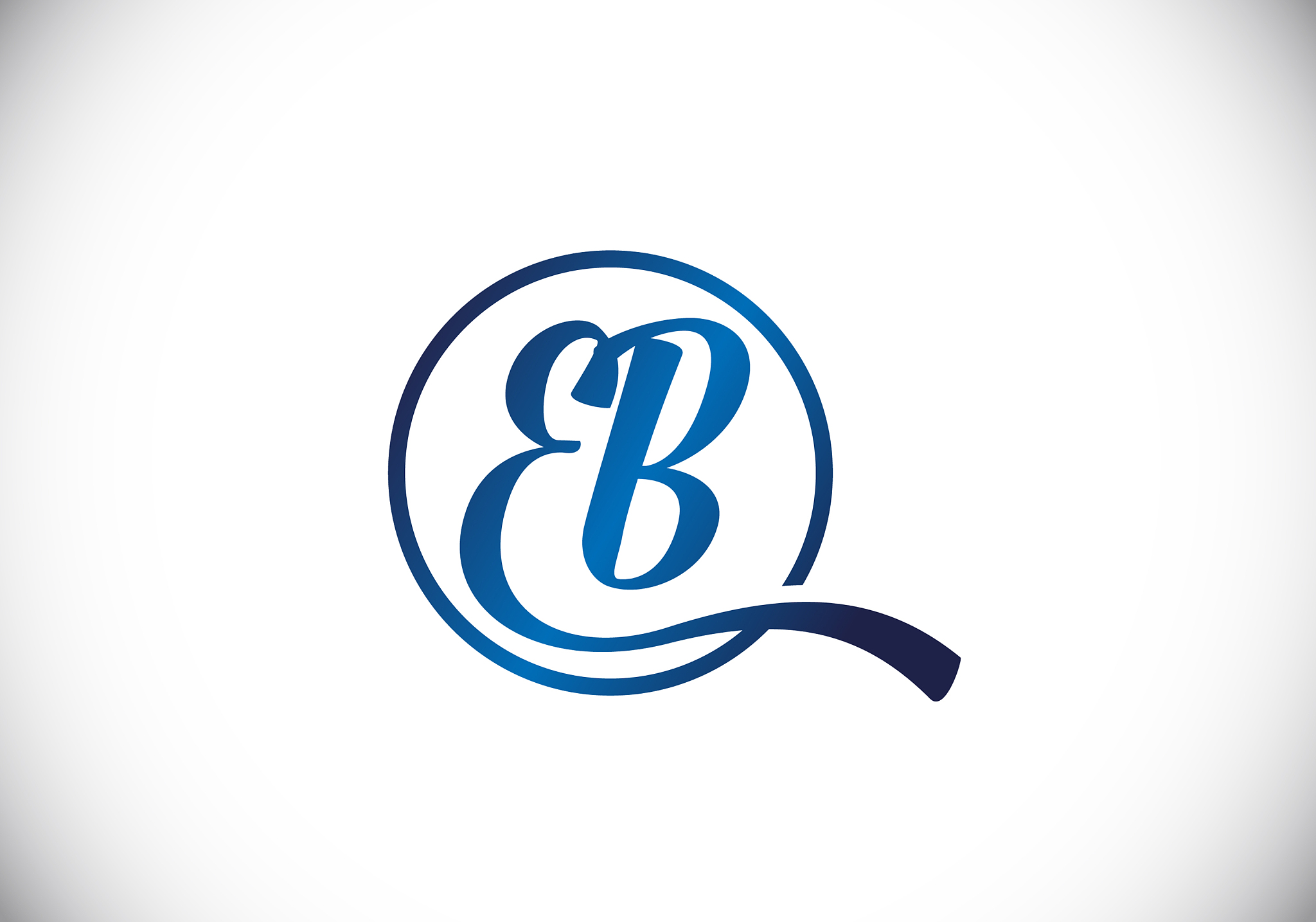 initial monogram letter e b logo design template