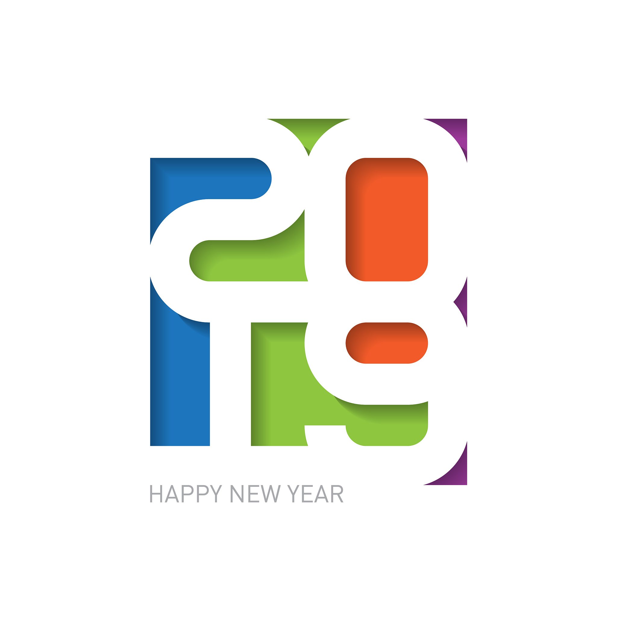 2019 happy new year - creative design template