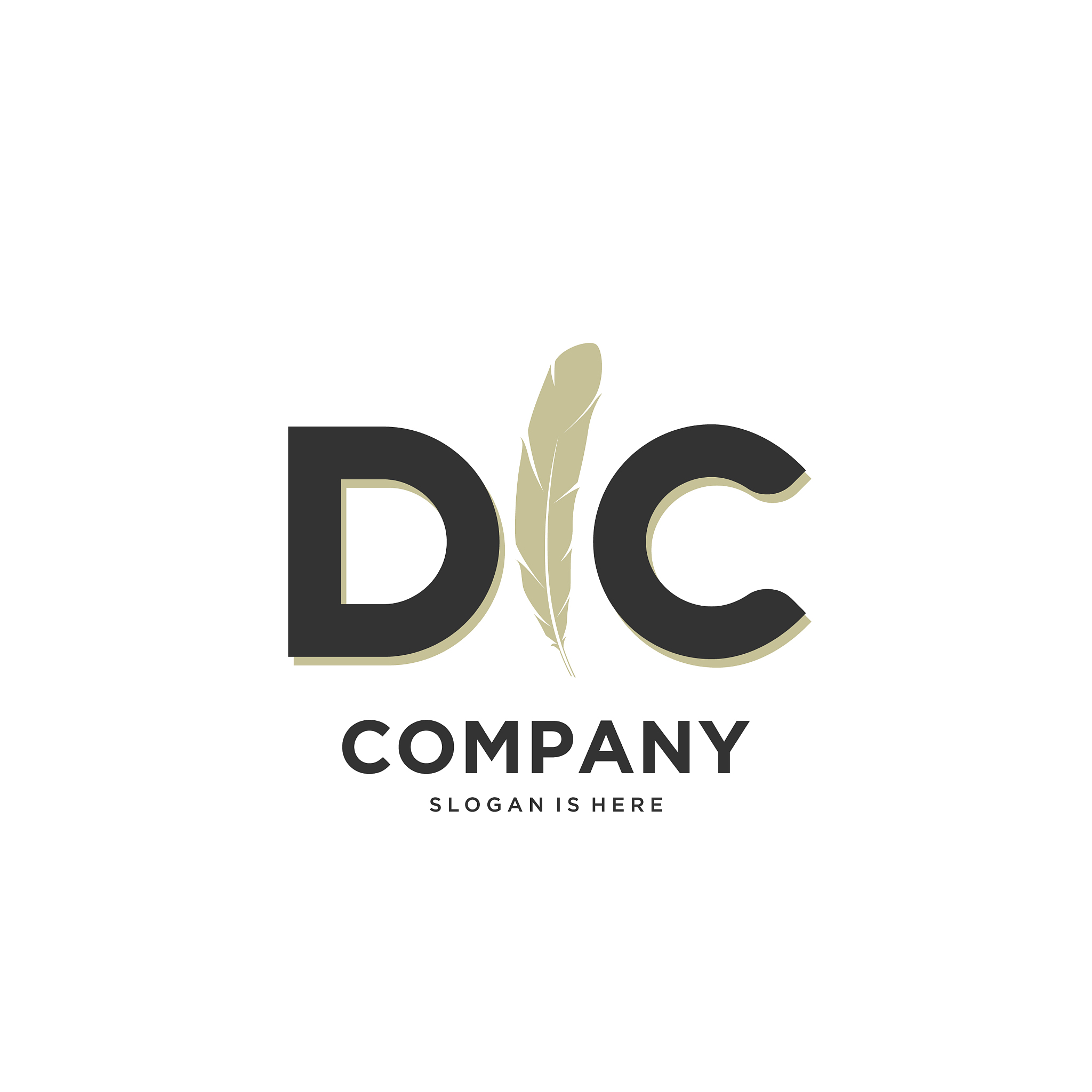 initial dc letter unique attractive creative