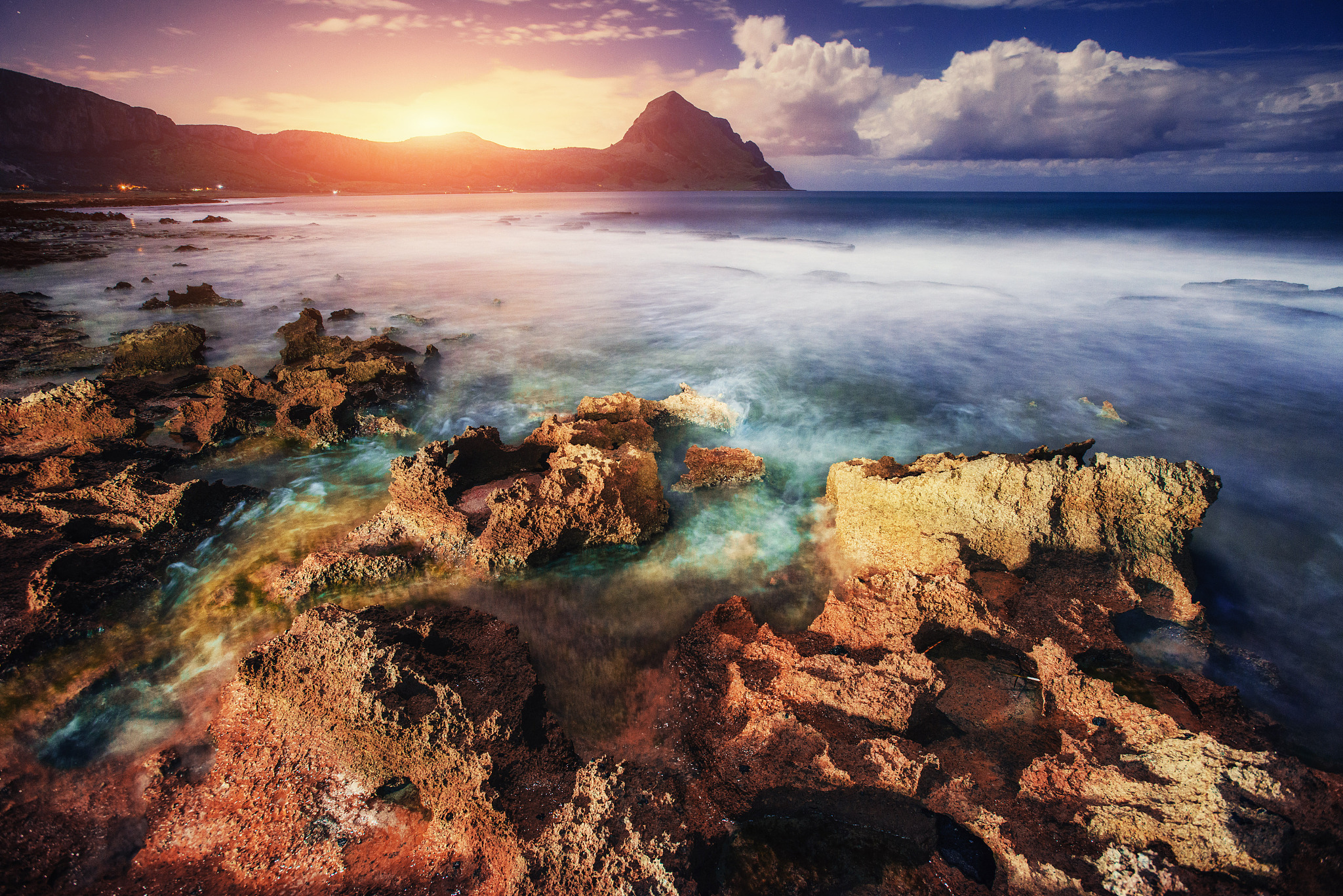 fantastic view of the nature reserve monte cofano.