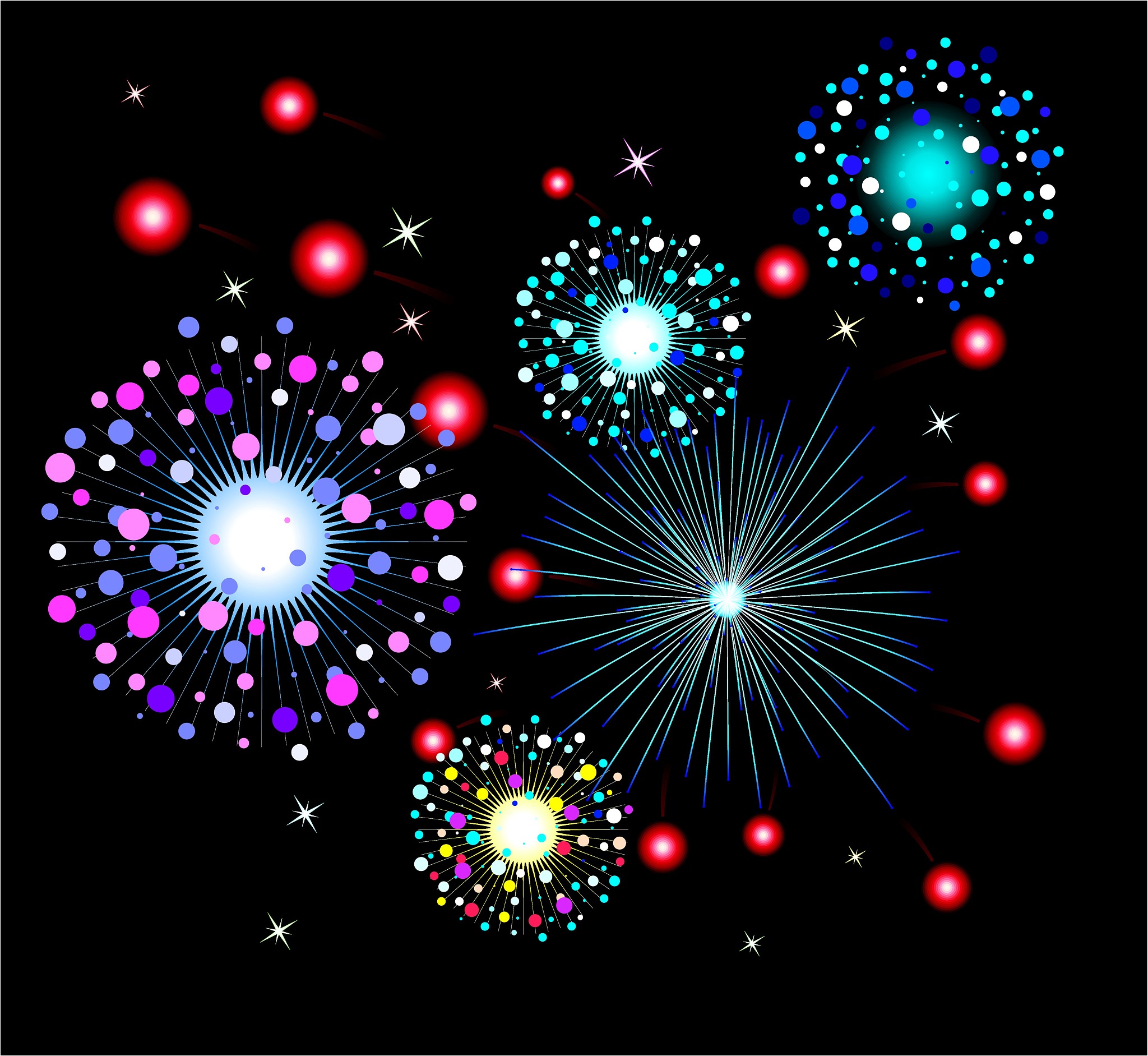 vector fireworks