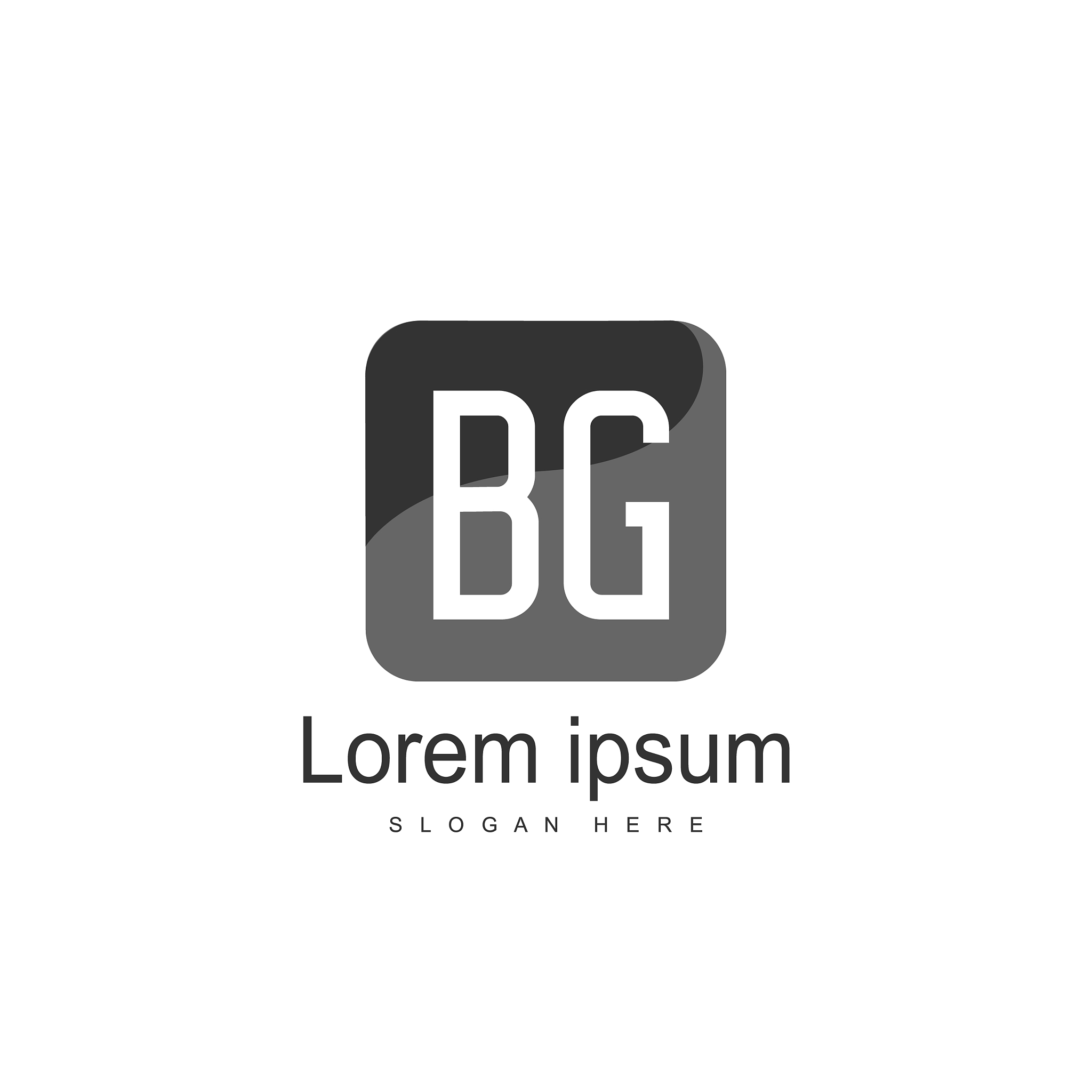 letter logo bg template design