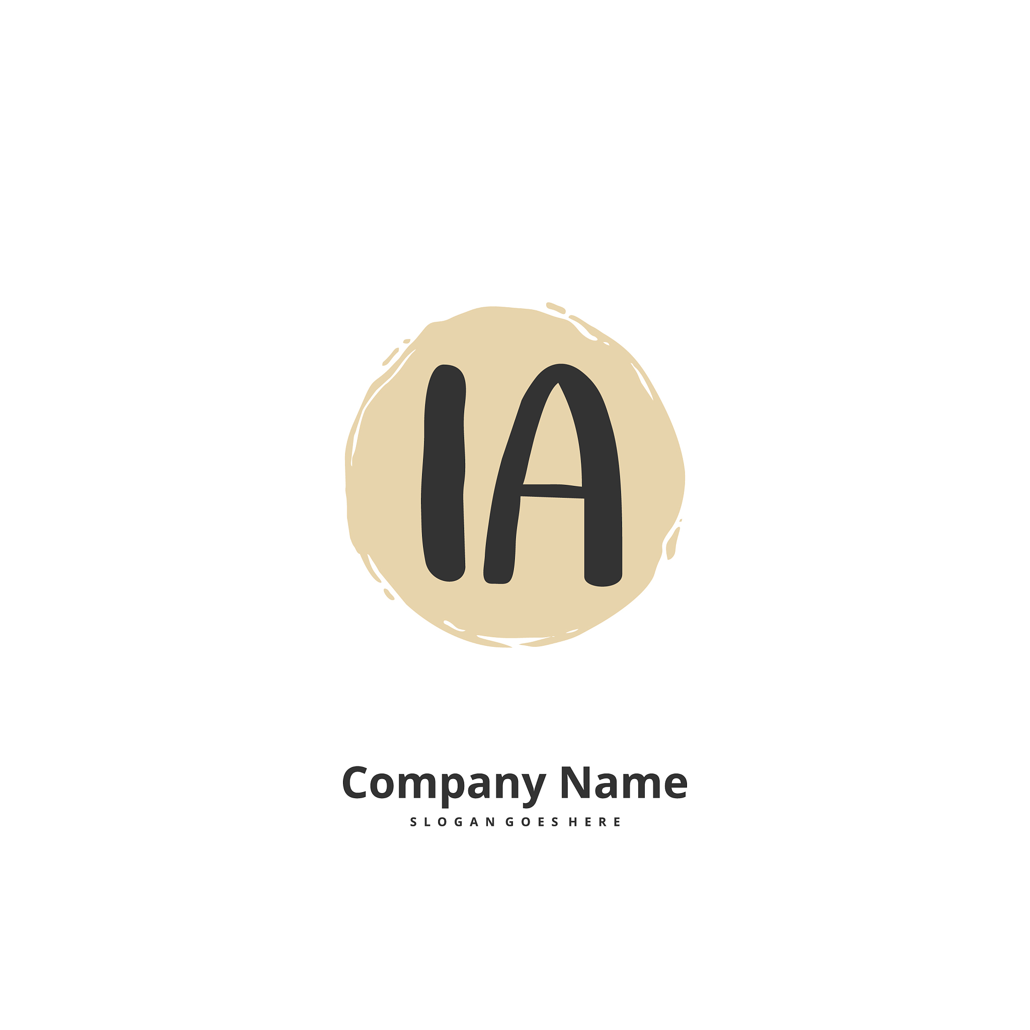i a ia initial handwriting and signature logo