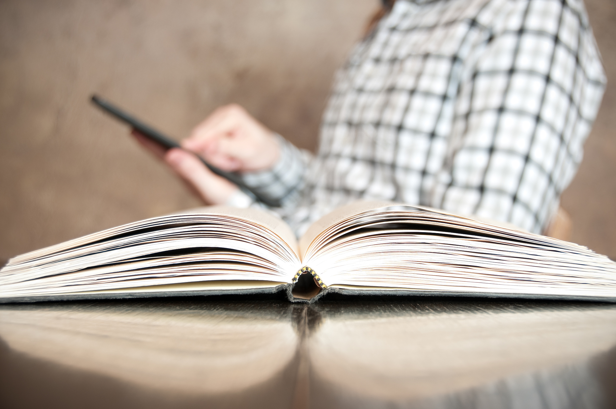 open book and technology