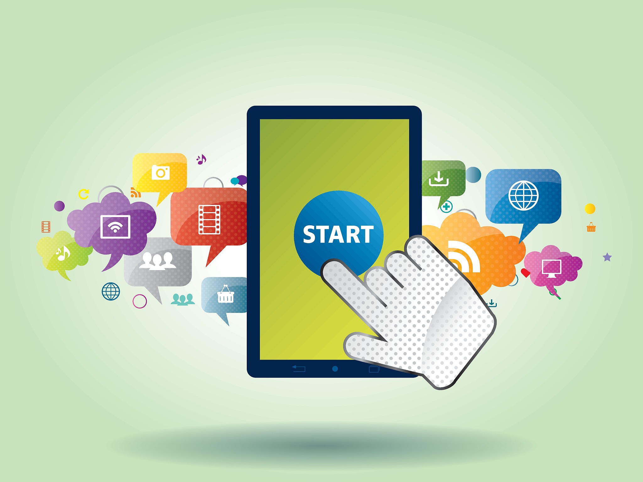 mobile communication by the smart phone