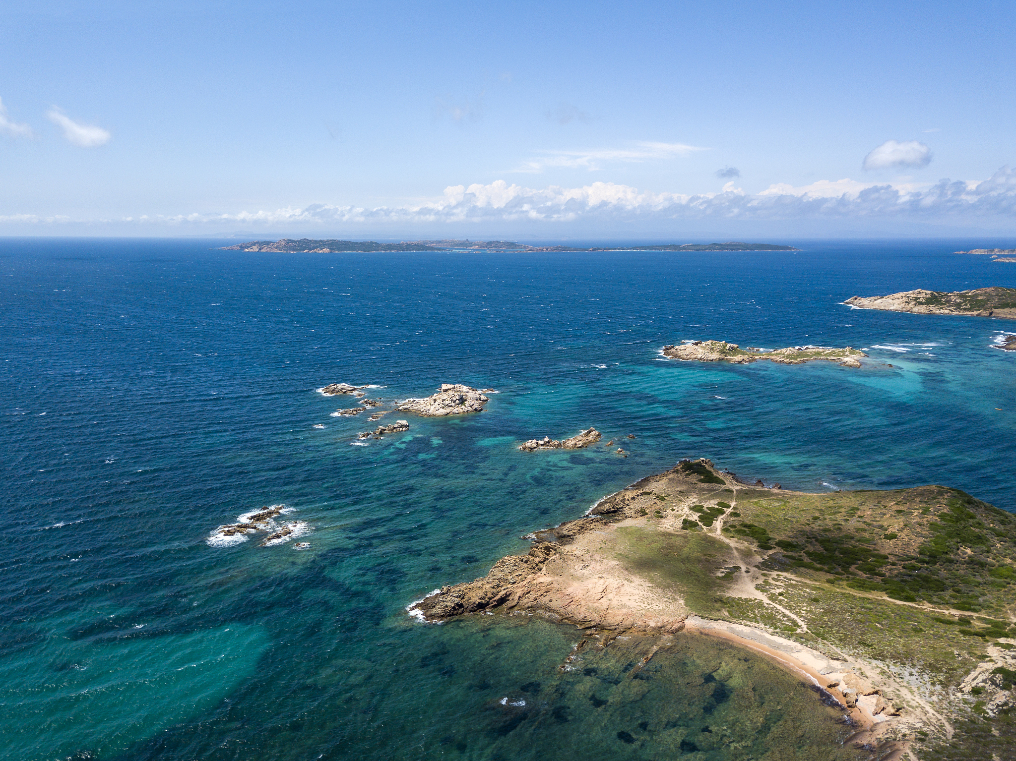 aerial perspective over la maddalena