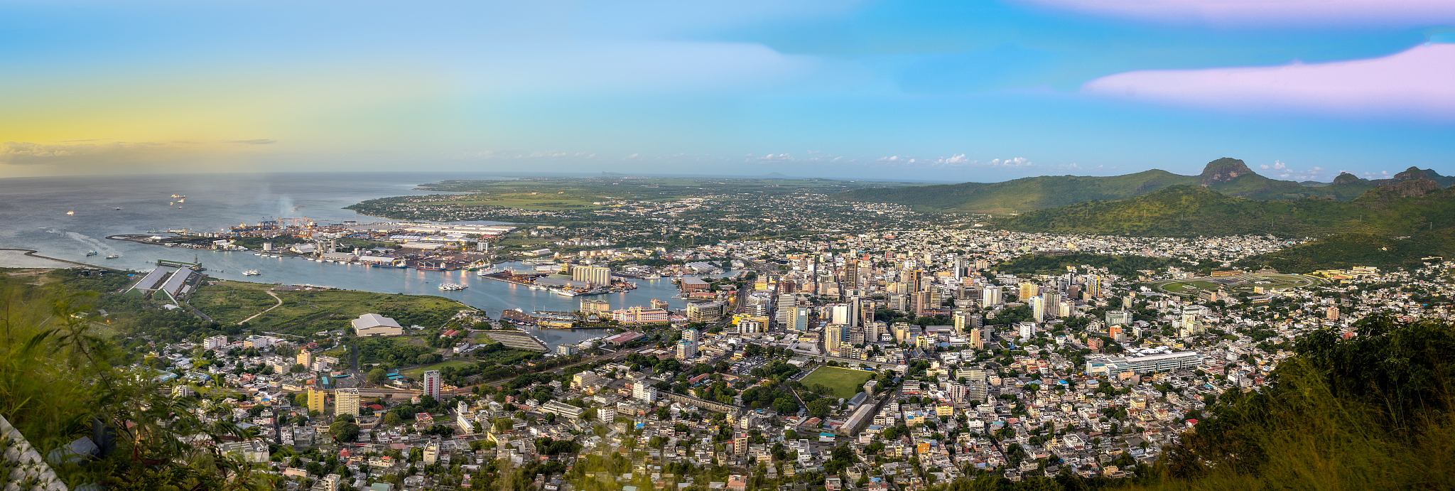 panorama of port-louis mauritius