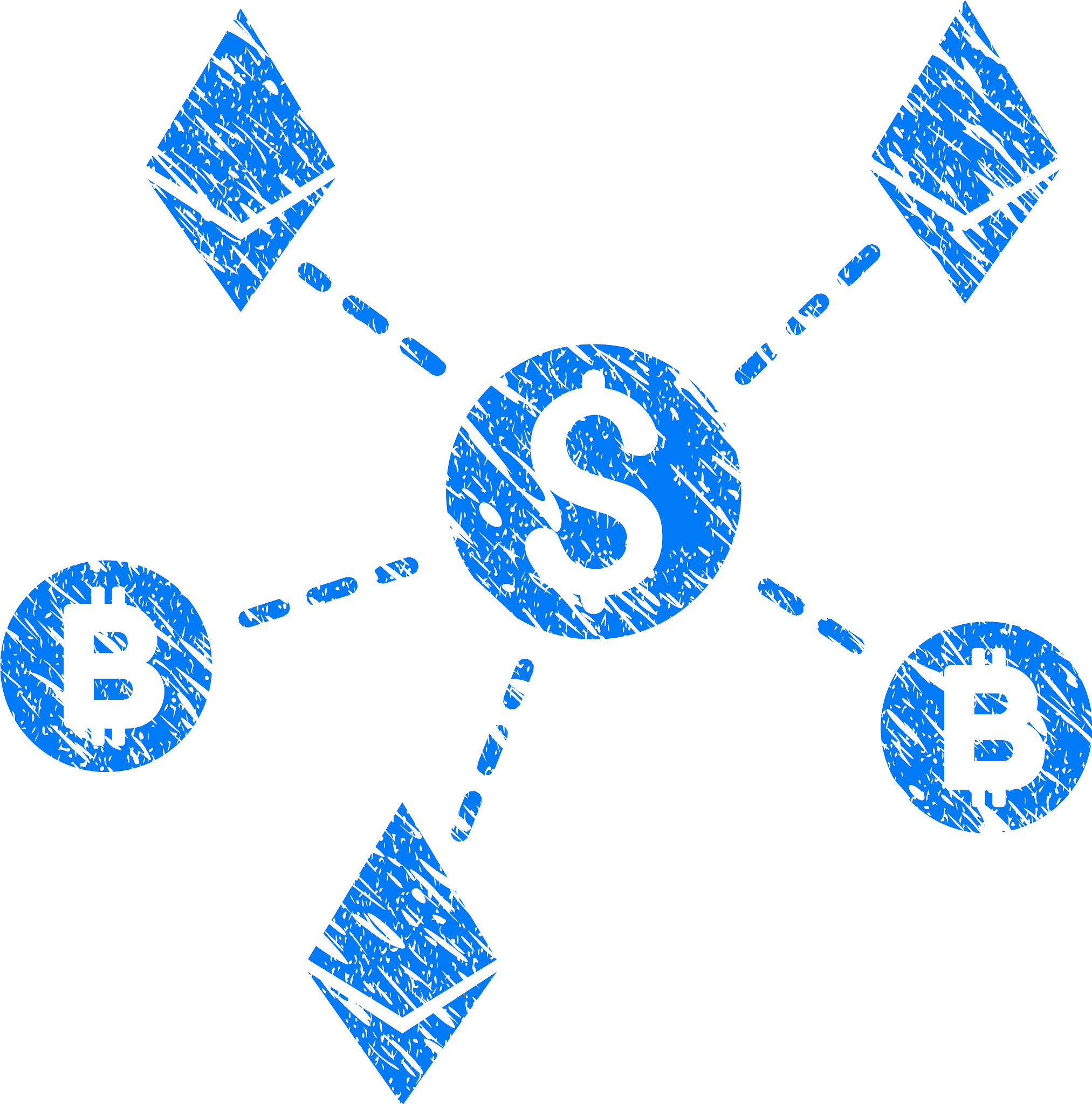 cryptocurrency network grunge icon