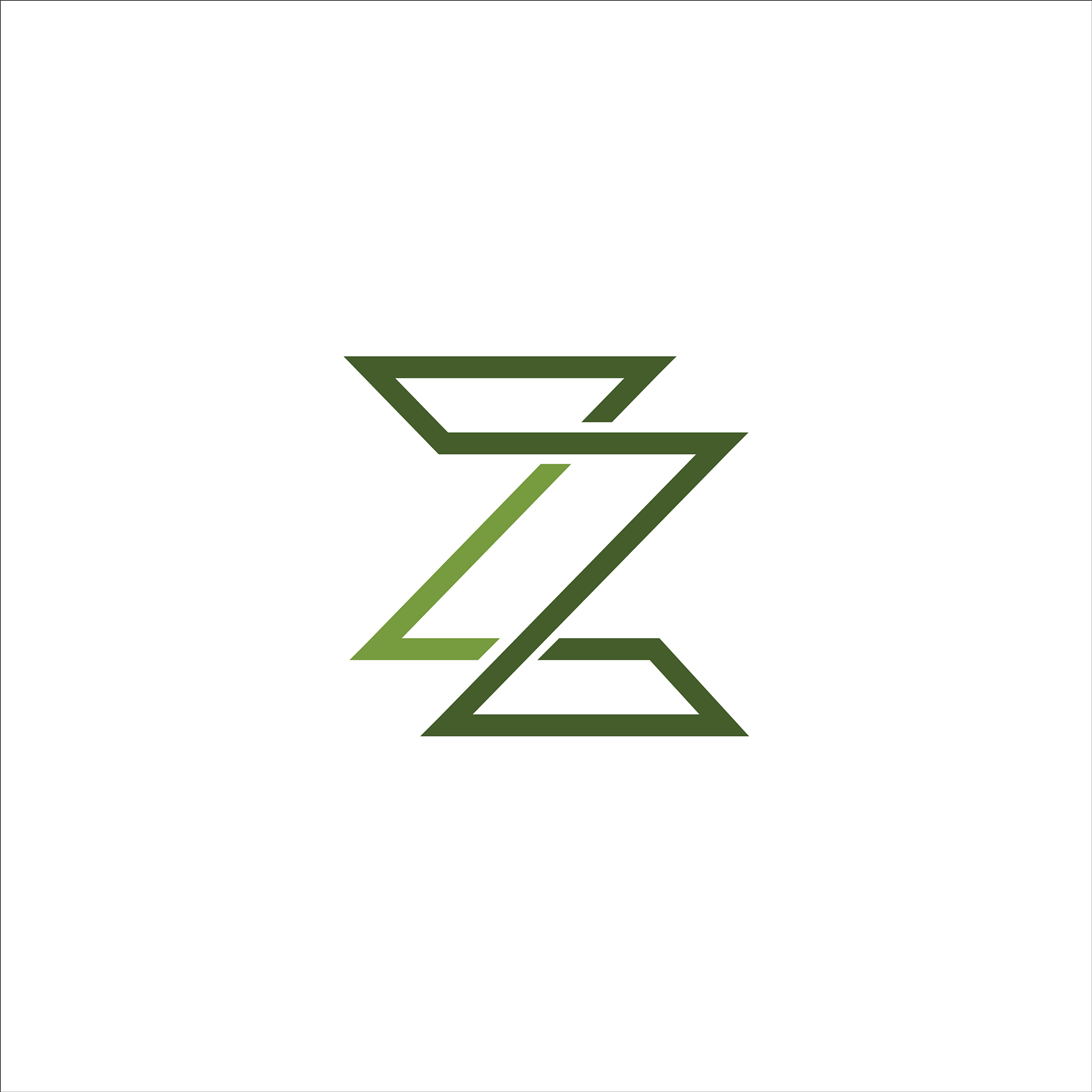 initial letter z or zz logo design template