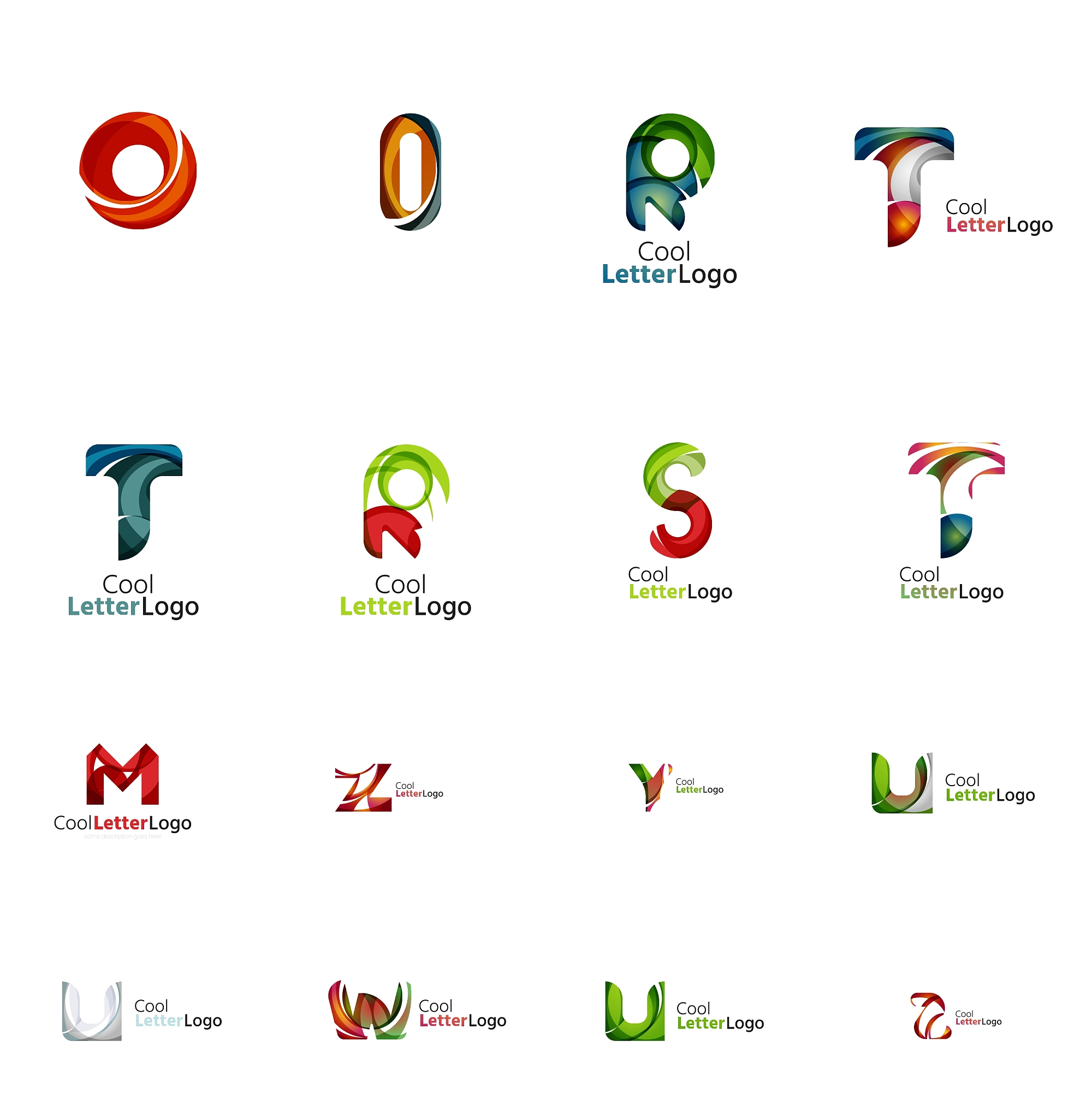 set of universal company logo ideas business icon