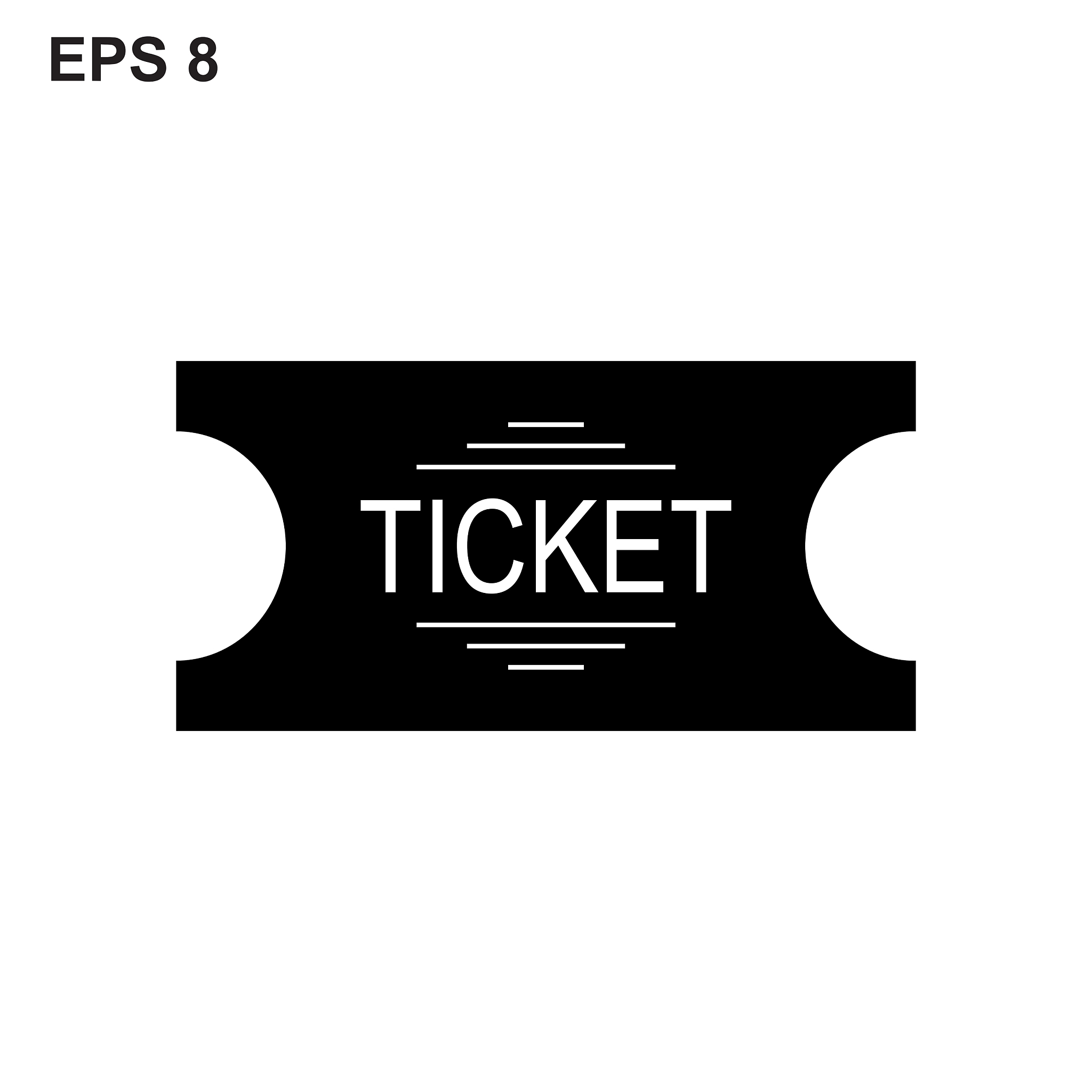 ticket icon on white background