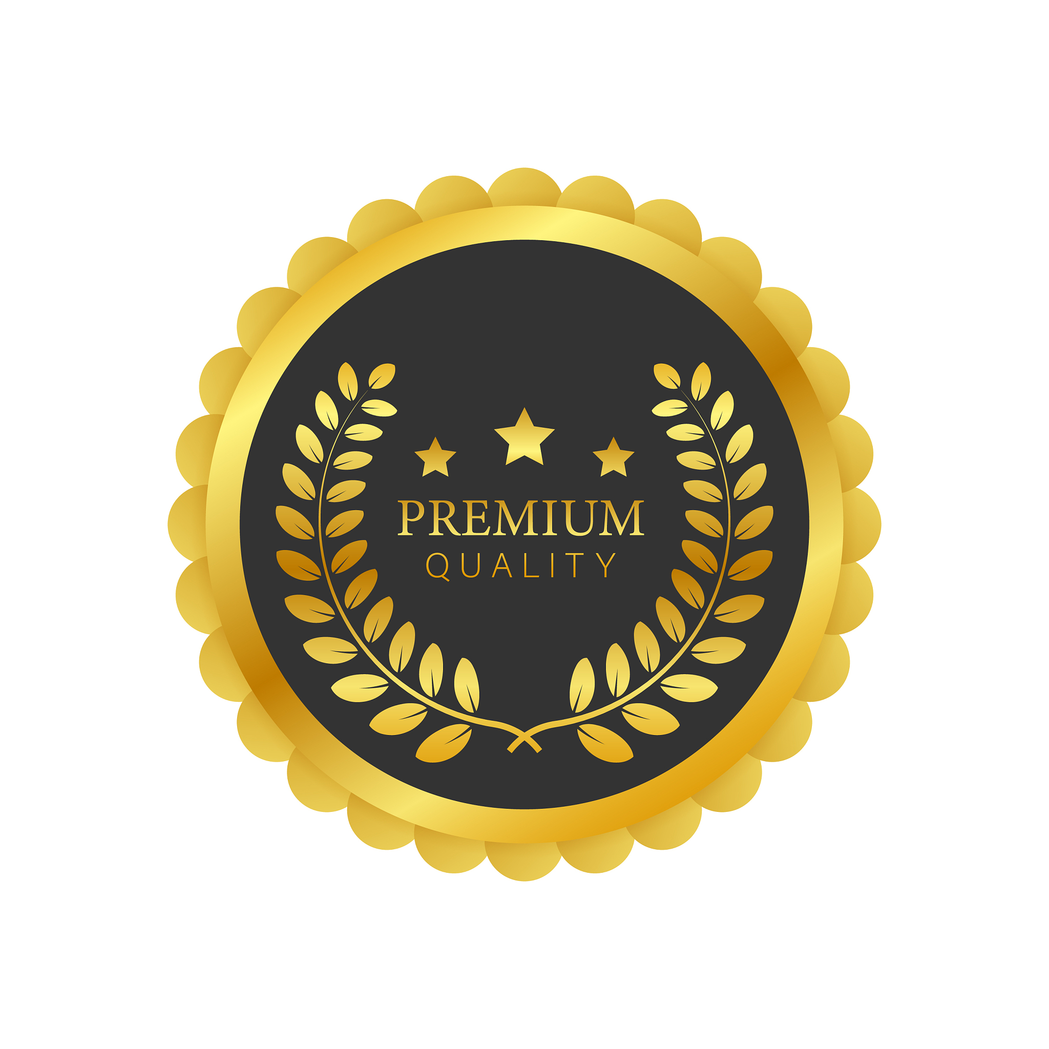 best quality gold sign with laurel stock