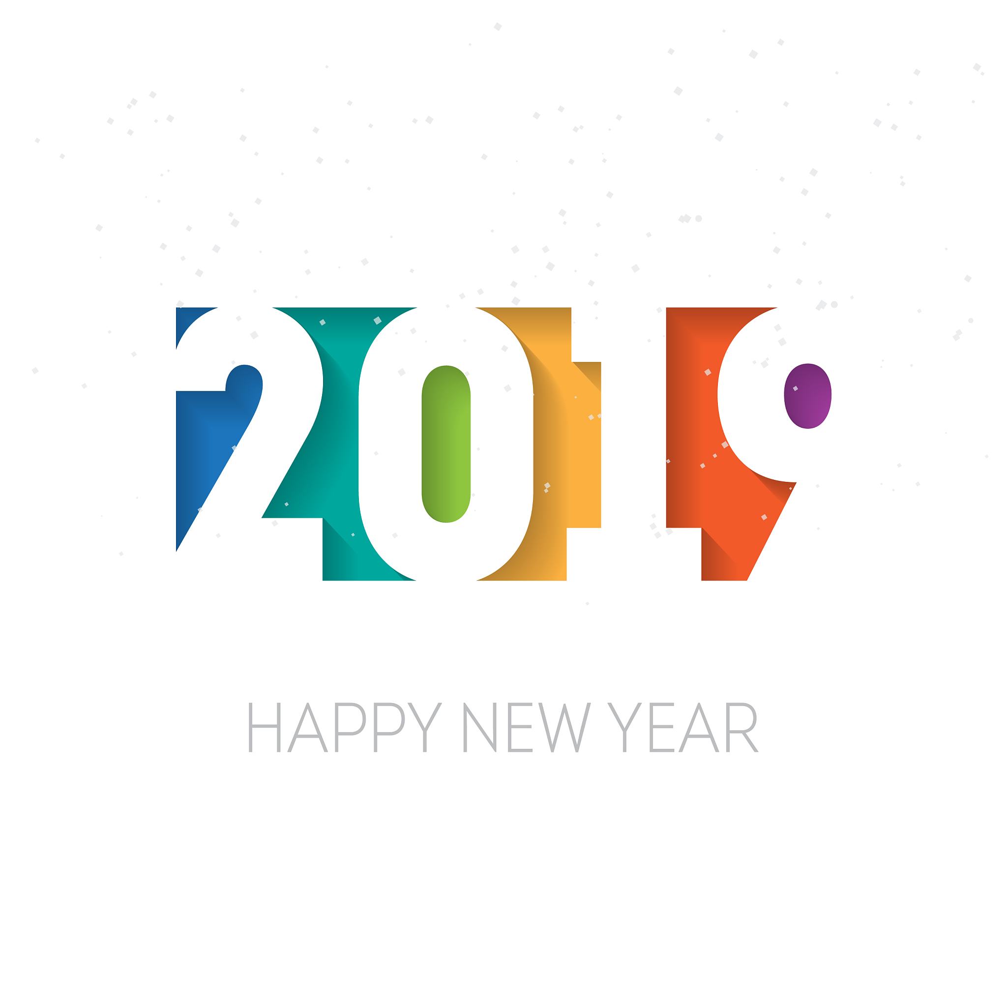 happy new year 2019 background greeting card