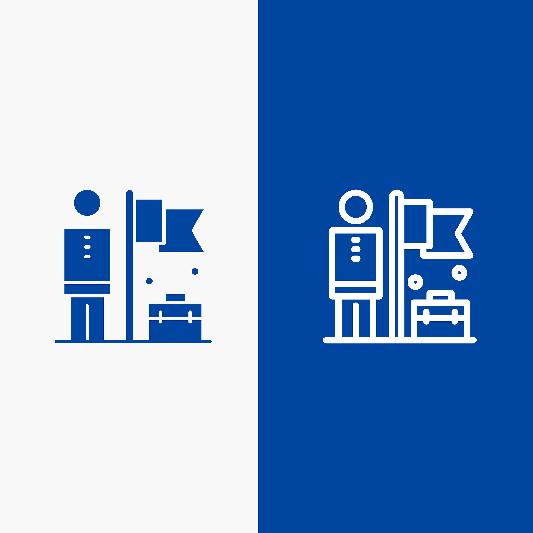 accomplished achieve businessman flag line and