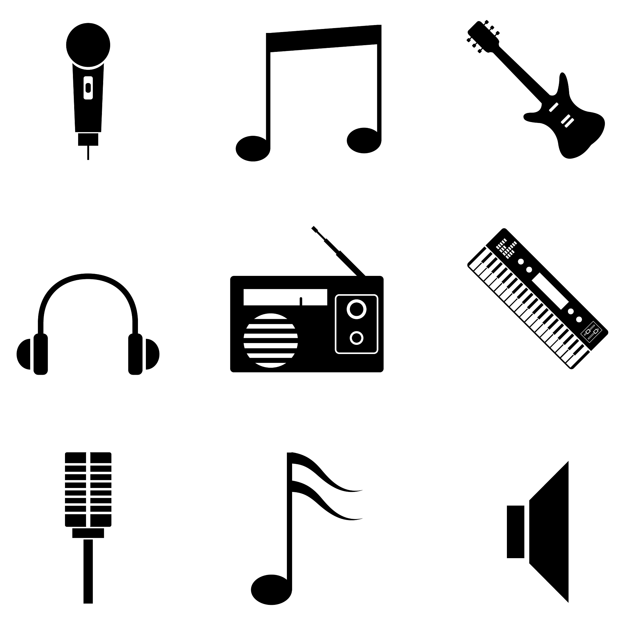 musical icon set