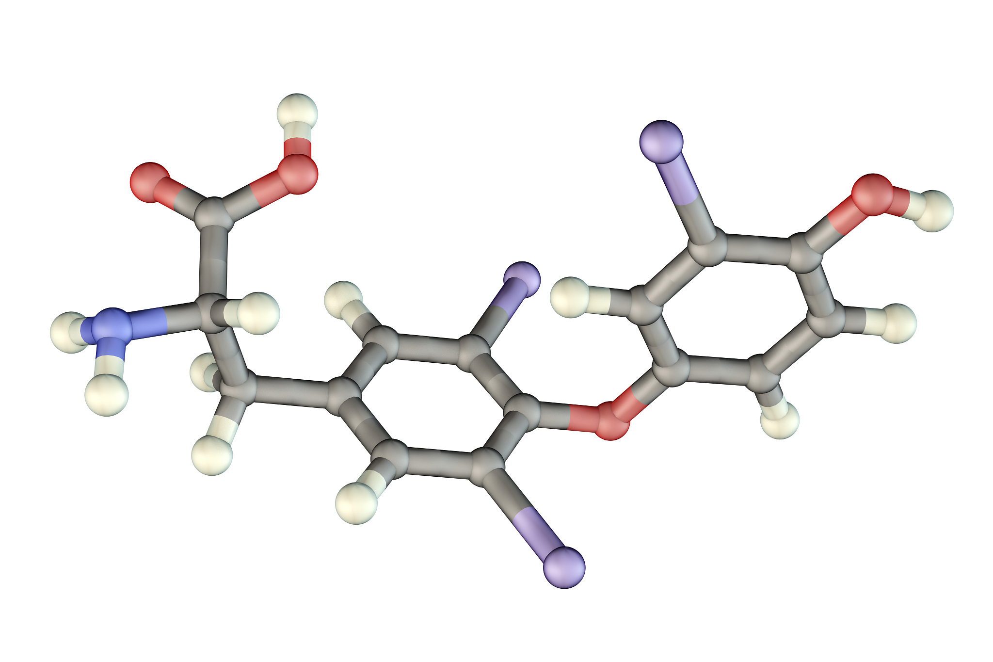 molecule of triiodothyronine, a thyroid hormone