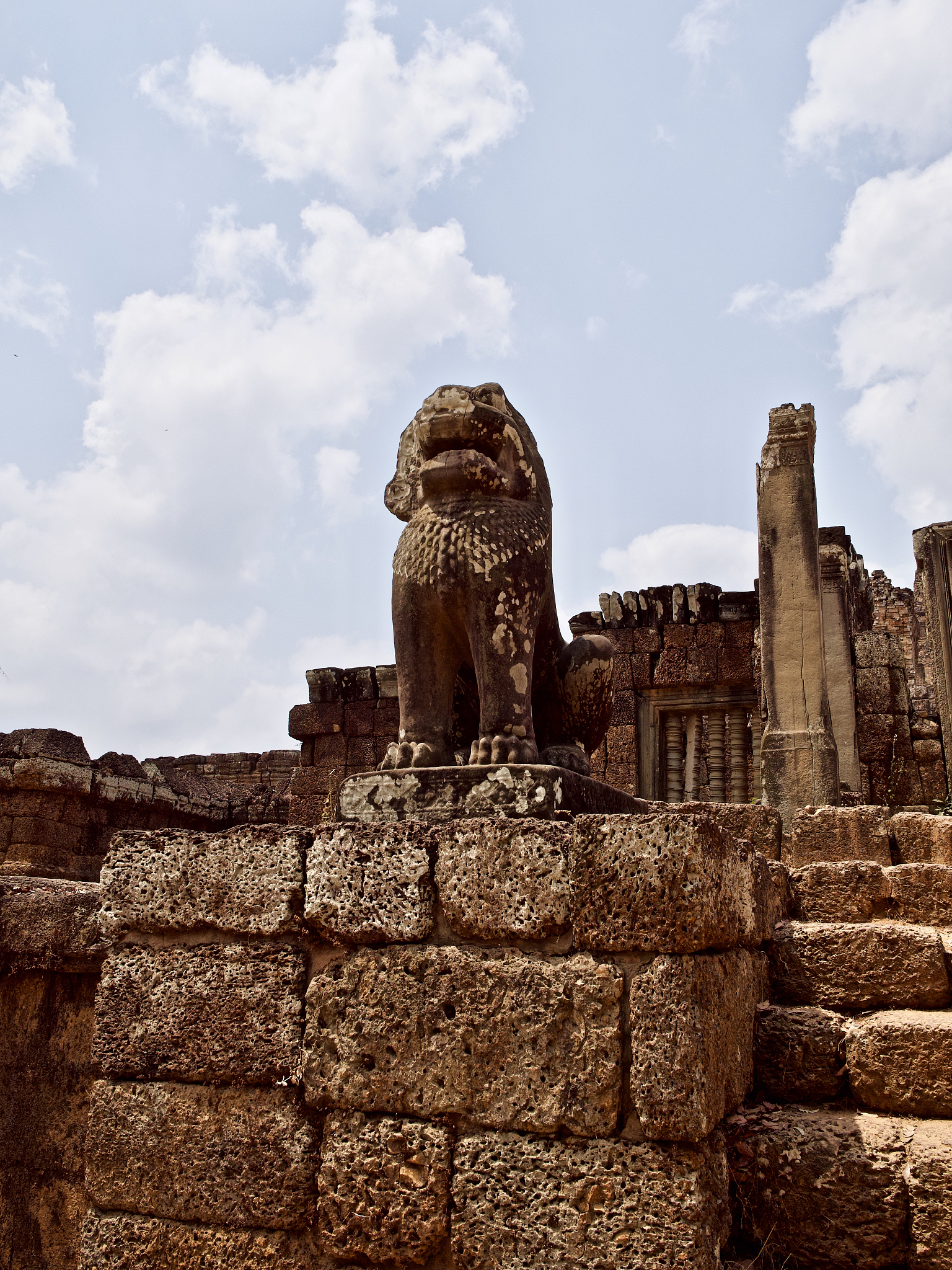 architecture of ancient temple complex angkor, siem reap