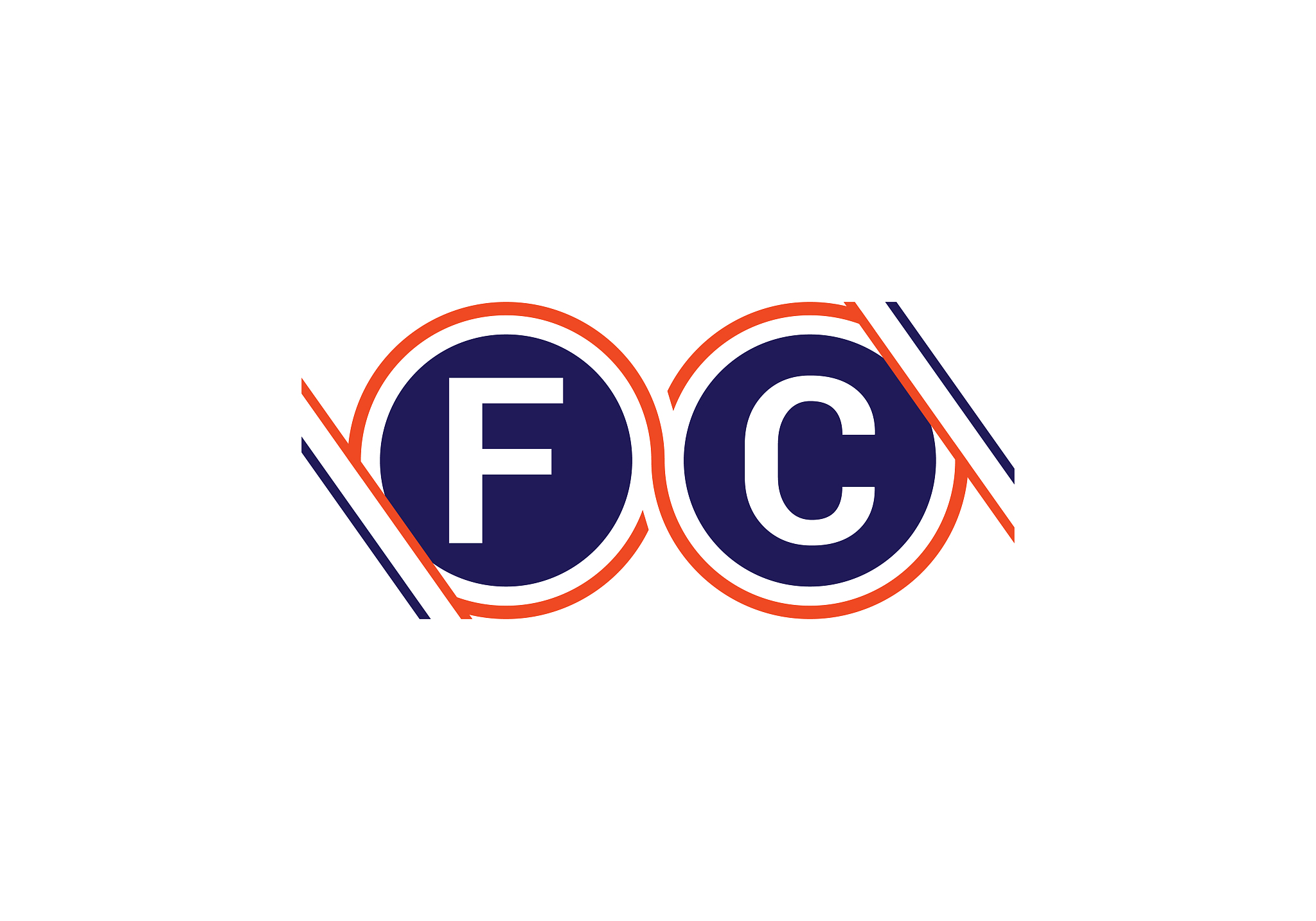 f c. fc initial letter logo design vector template, graphic alph