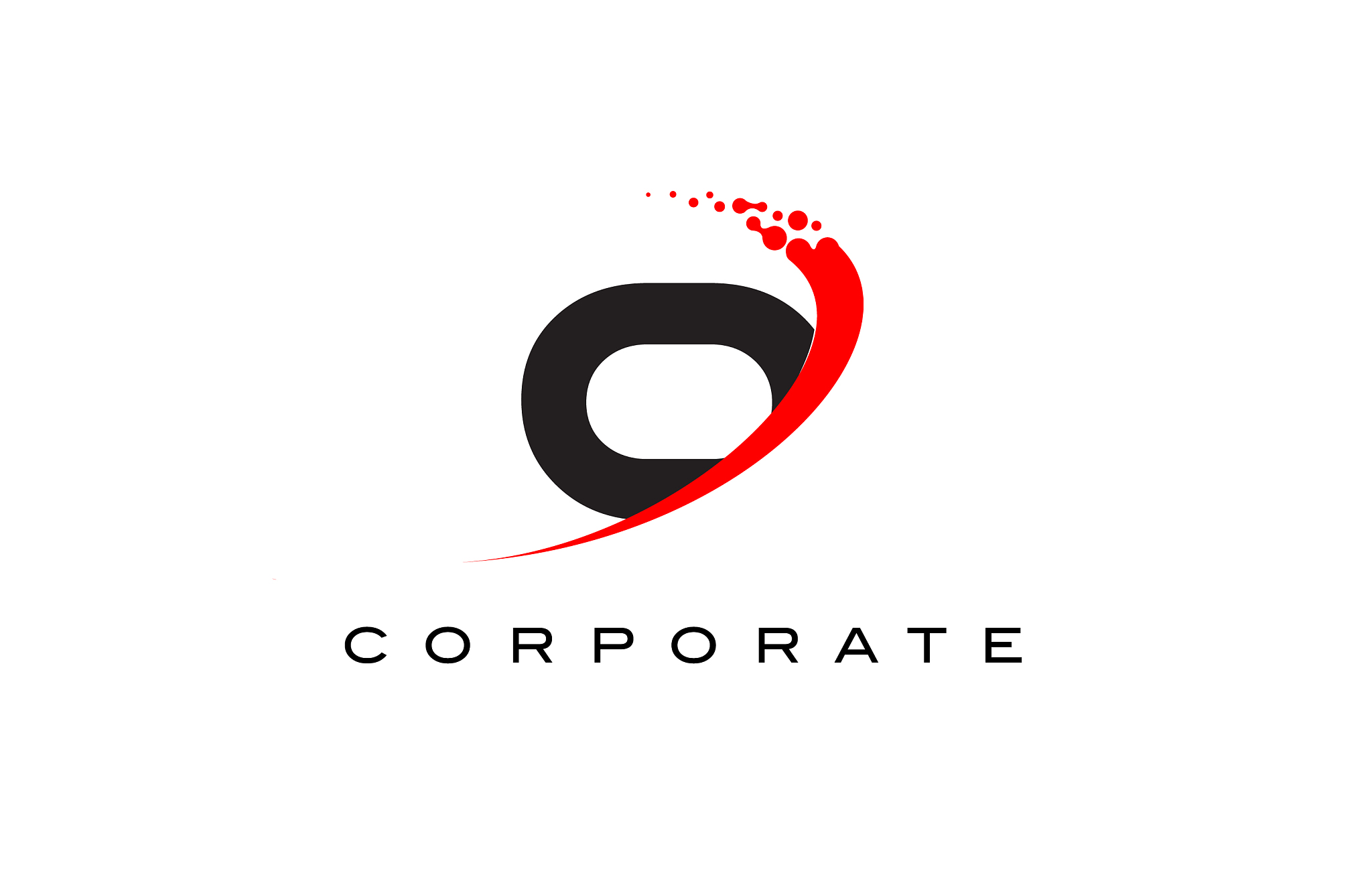 o modern letter logo design with swoosh