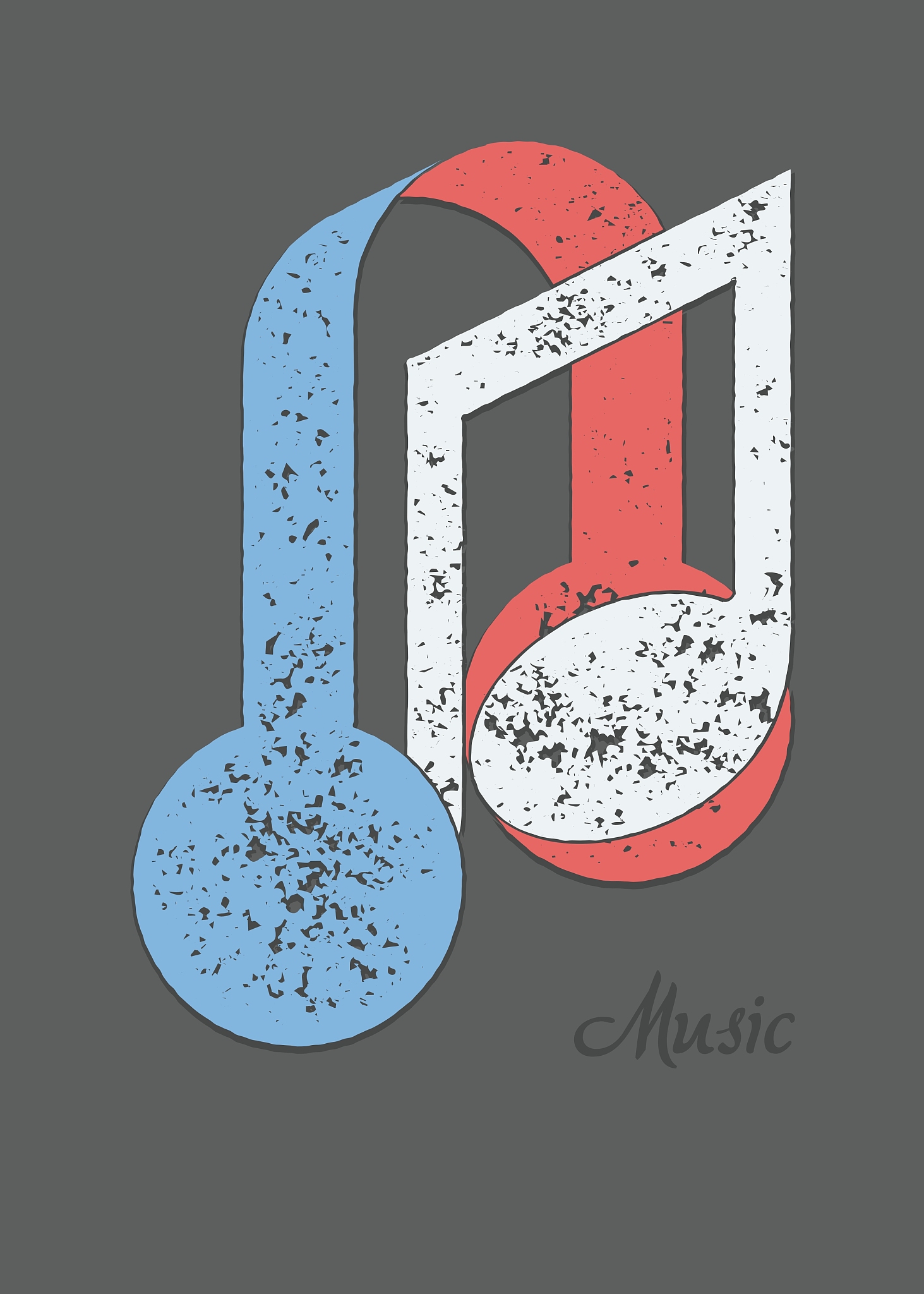 musical note and headphones