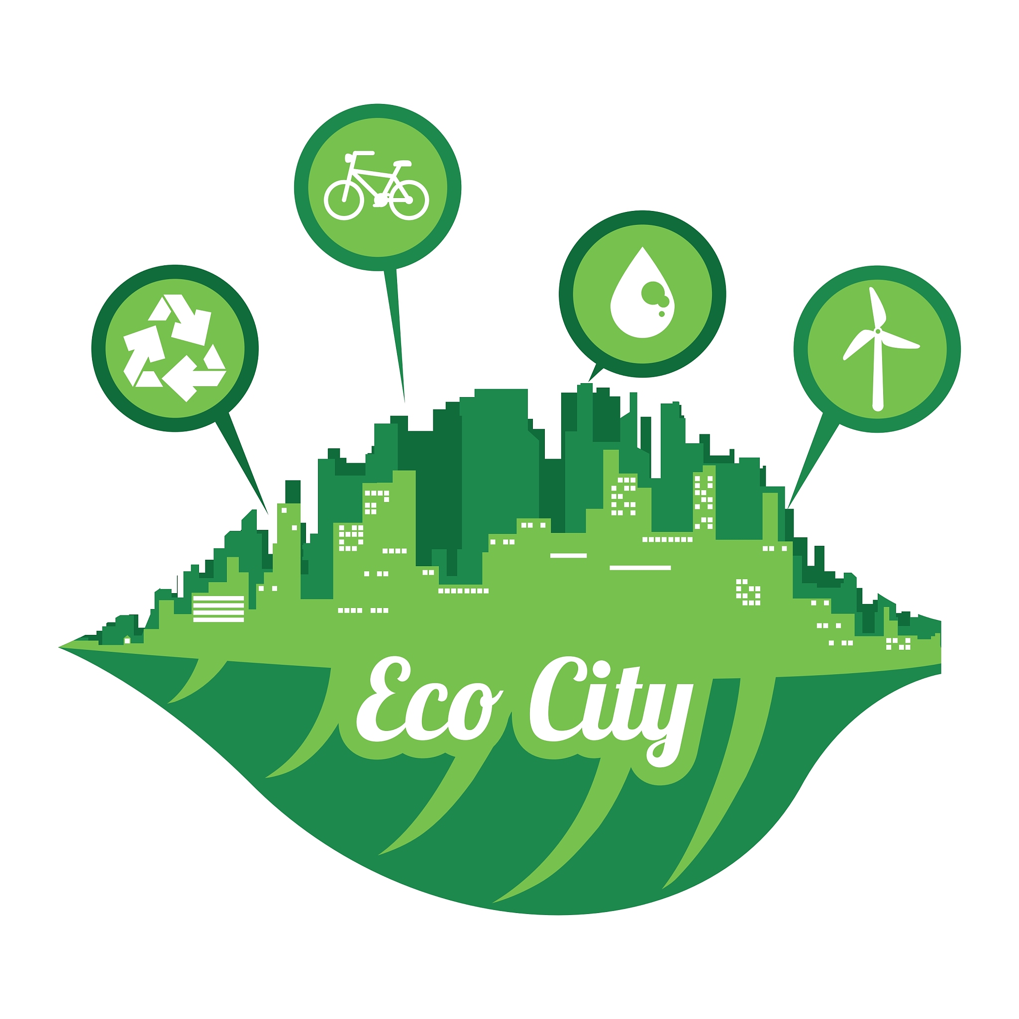 eco city design eps10 graphic