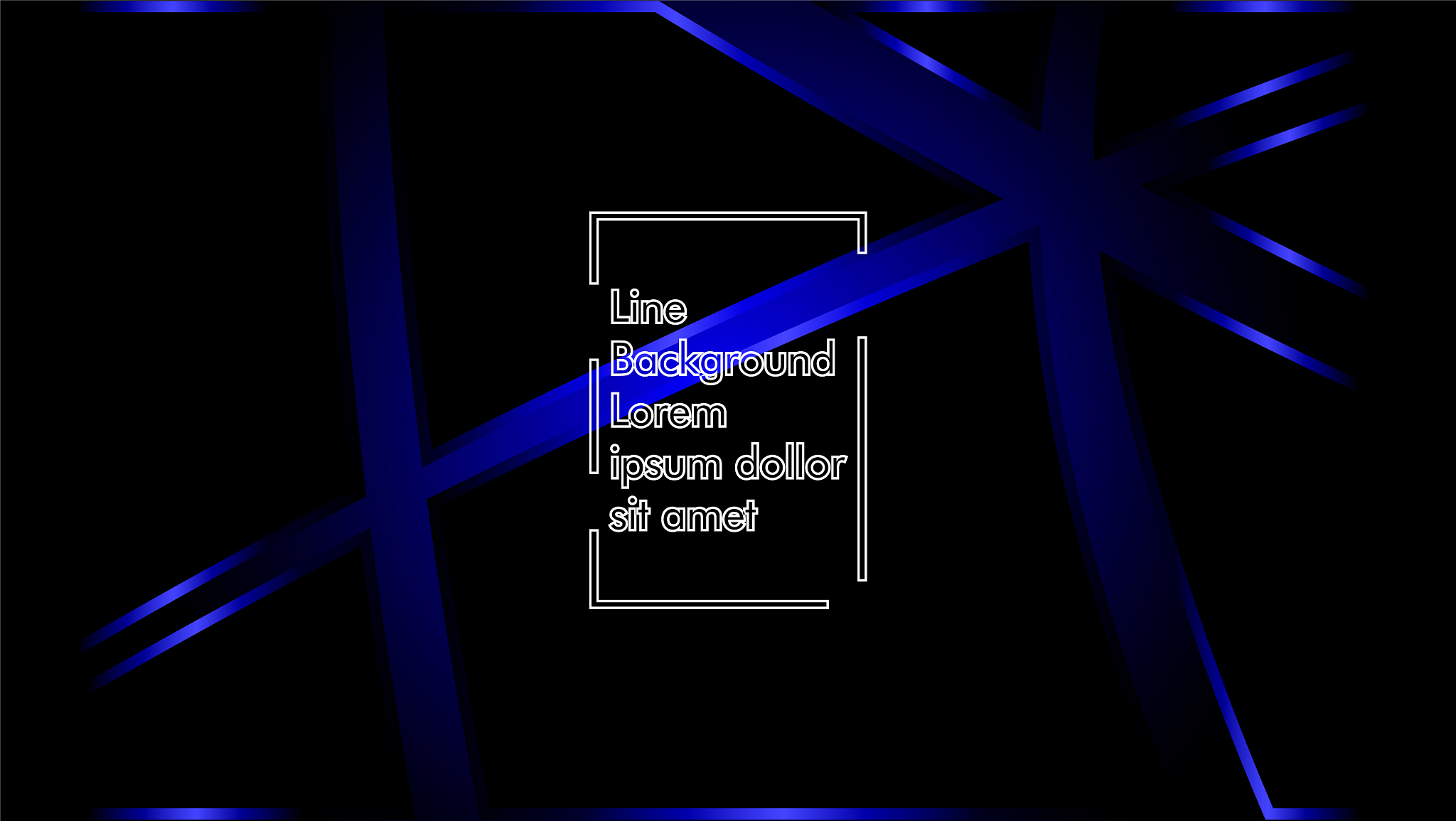 blue ribbon wave on a black background layout